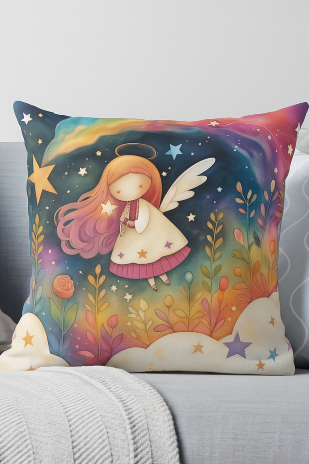 Amara’s Celestial Snuggle – Whimsical Angel Pillow for Kids & Nurseries Amara’s Celestial Snuggle – Whimsical Angel Pillow for Kids & Nurseries