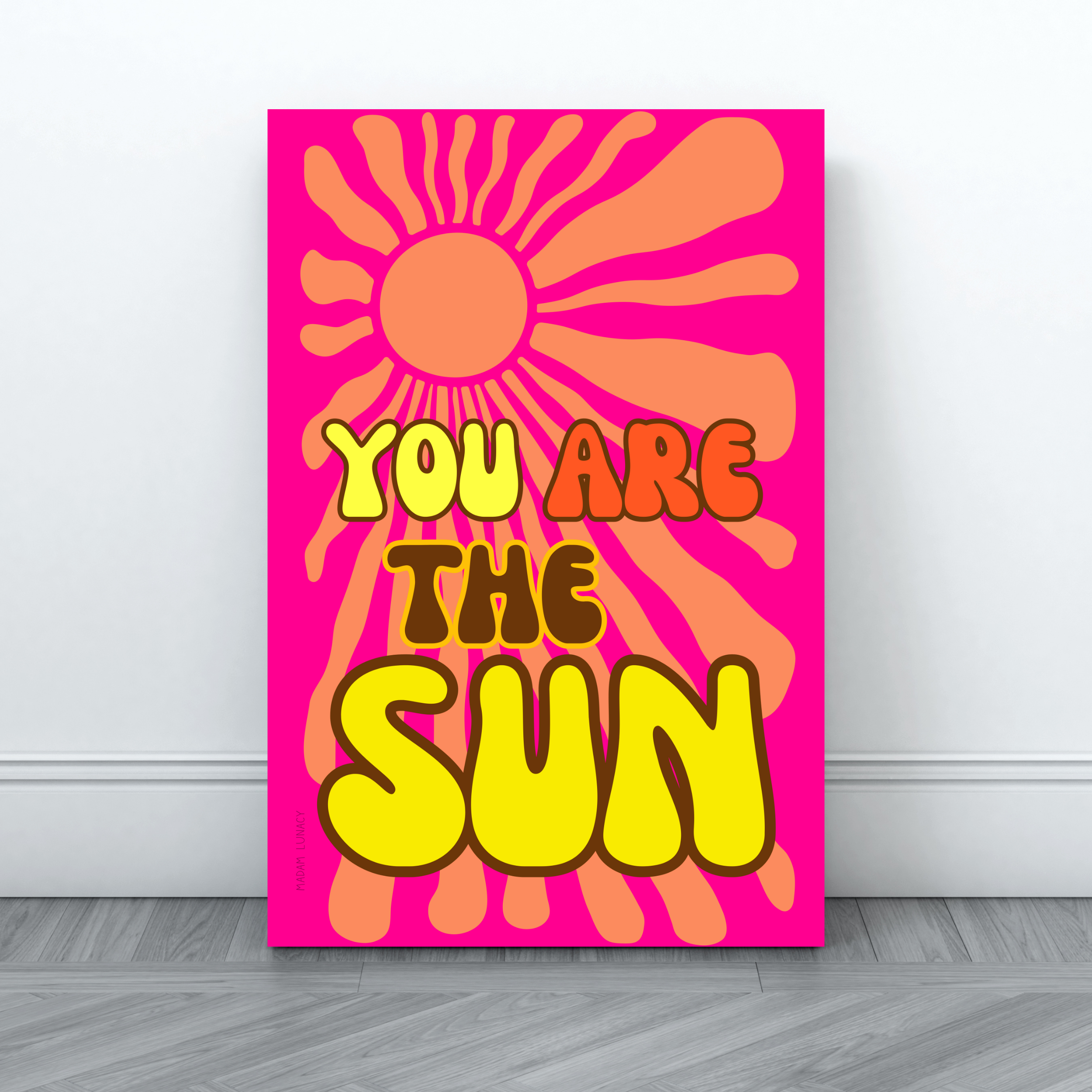 You Are The Sun. Art by Madam Lunacy - ART PRINT ┃Pink and Orange Collection product thumbnail image