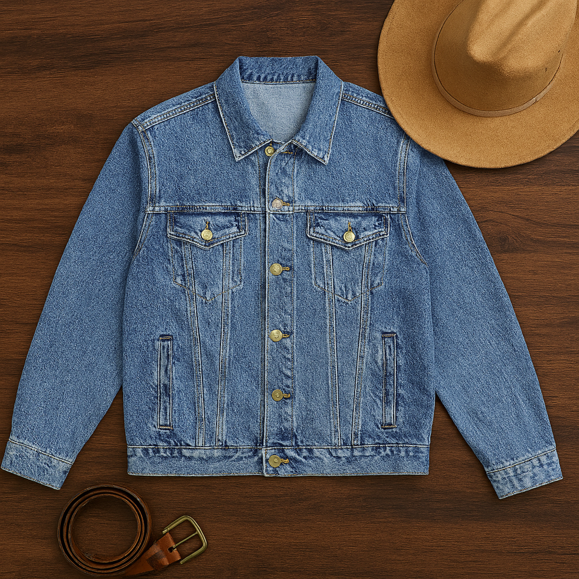 Mens Denim Jacket with Appaloosa Horse Portrait Western Cowboy Style Jean Jacket Horse Lover Gift product thumbnail image Mens Denim Jacket with Appaloosa Horse Portrait Western Cowboy Style Jean Jacket Horse Lover Gift product thumbnail image