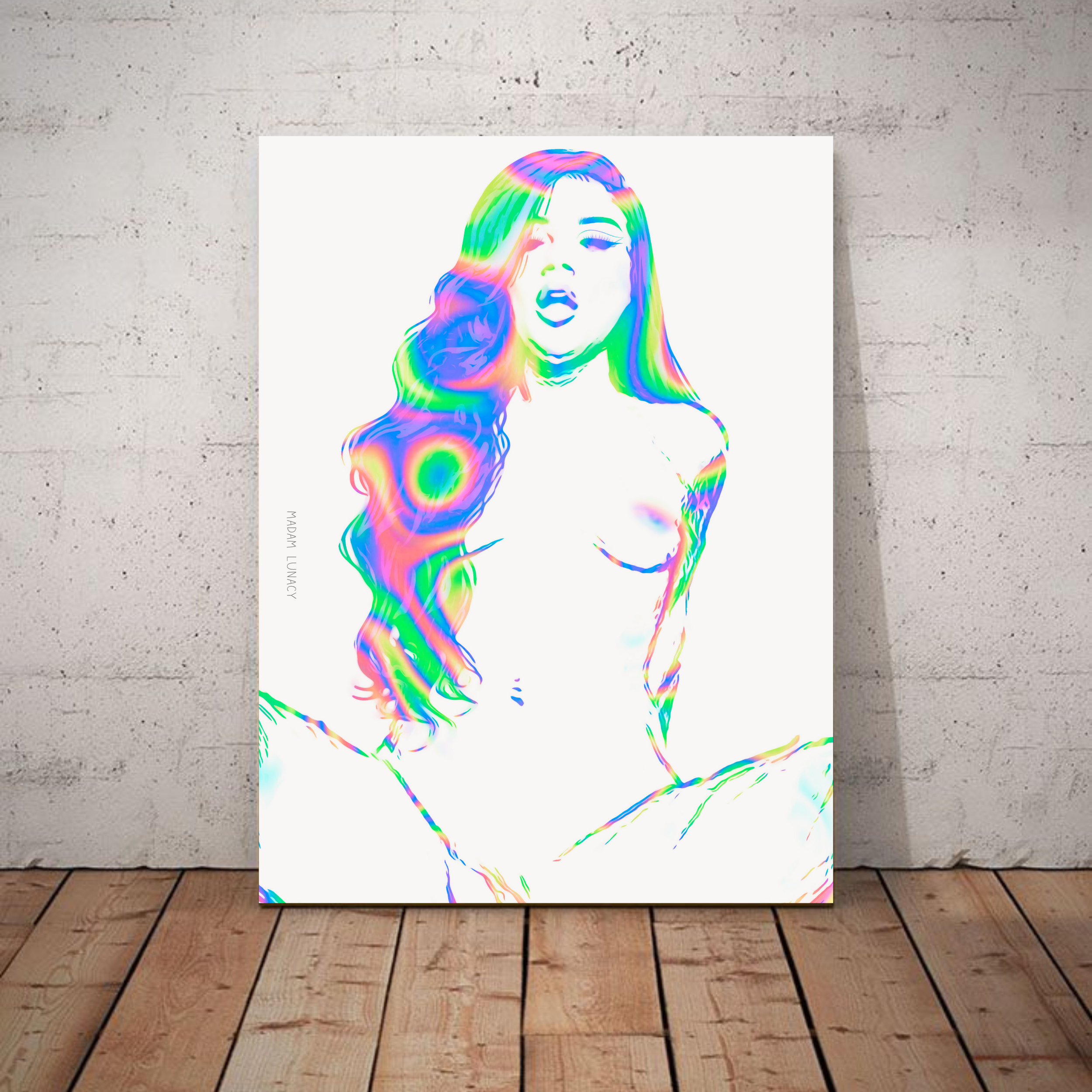 Iris. Rainbow Goddess. Art by Madam Lunacy - ART PRINT │Erotic Collection