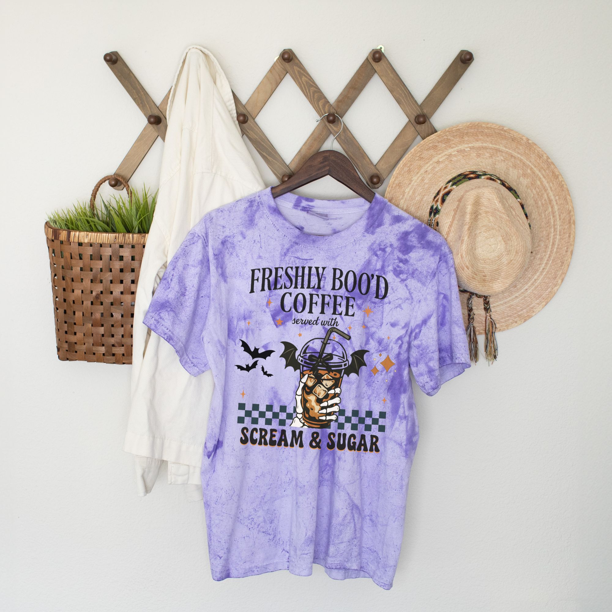Freshly Boo’d Coffee Shirt – Halloween Iced Coffee Tee – Comfort Colors 1745 Bleach Dye Tee – Spooky Season Shirt – Scream & Sugar Shirt product thumbnail image Freshly Boo’d Coffee Shirt – Halloween Iced Coffee Tee – Comfort Colors 1745 Bleach Dye Tee – Spooky Season Shirt – Scream & Sugar Shirt product thumbnail image