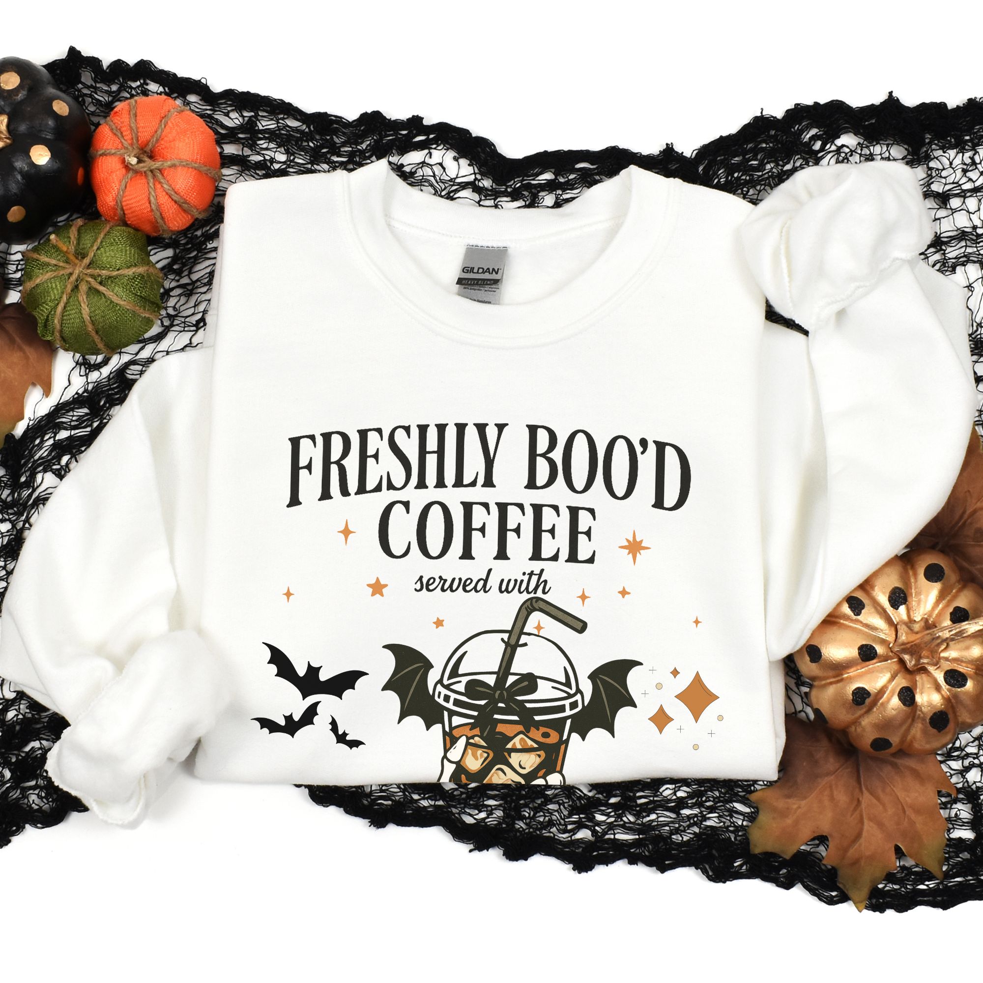 Freshly Boo’d Coffee Halloween Sweatshirt Spooky Season Fall Crewneck Scream & Sugar Ghost Coffee Lover Shirt Cozy Skeleton Coffee Sweater product thumbnail image Freshly Boo’d Coffee Halloween Sweatshirt Spooky Season Fall Crewneck Scream & Sugar Ghost Coffee Lover Shirt Cozy Skeleton Coffee Sweater product thumbnail image