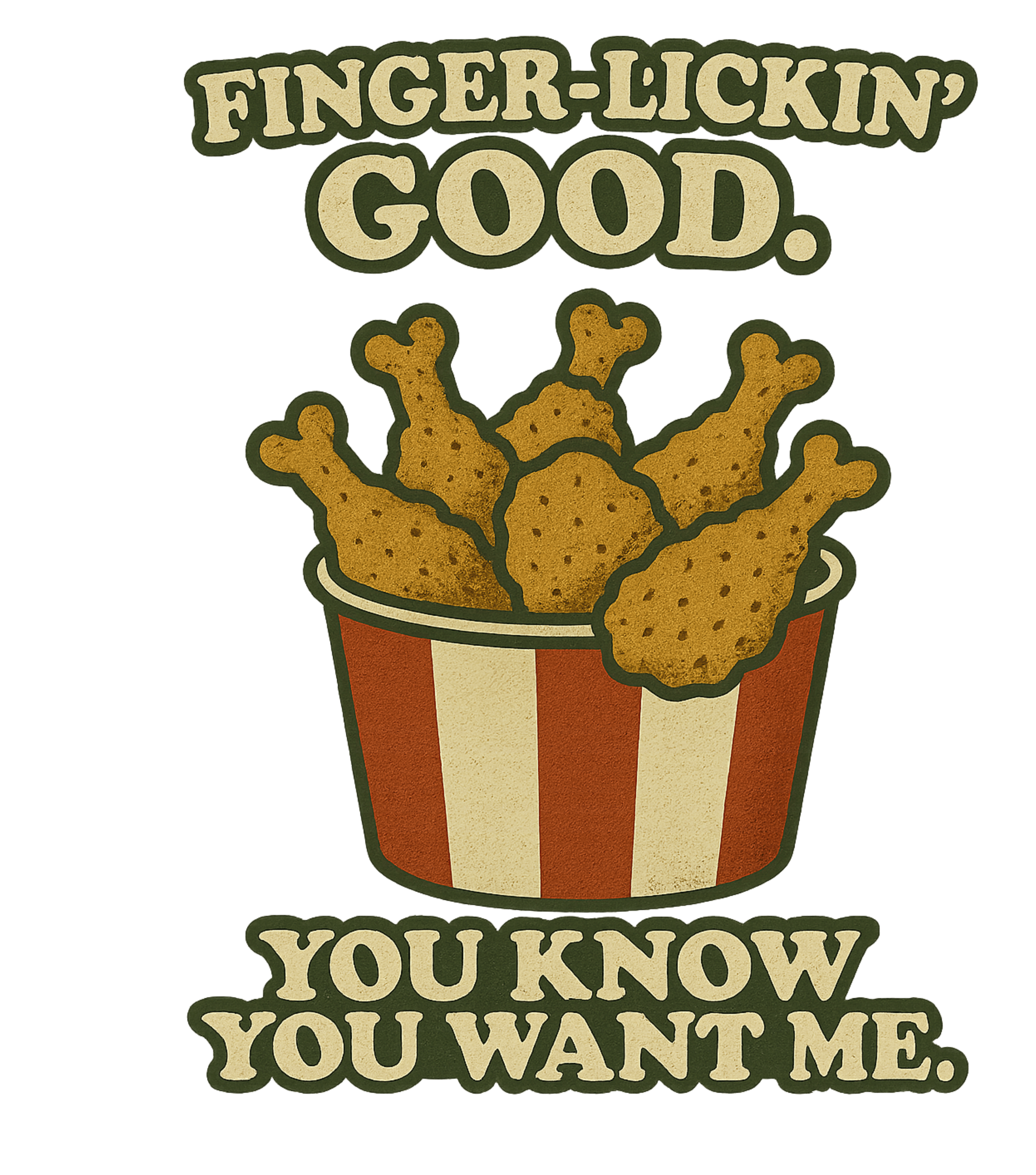 Finger licking bucket of wings, You Know You Want Me, Casual Graphic Unisex T-Shirt product thumbnail image Finger licking bucket of wings, You Know You Want Me, Casual Graphic Unisex T-Shirt product thumbnail image