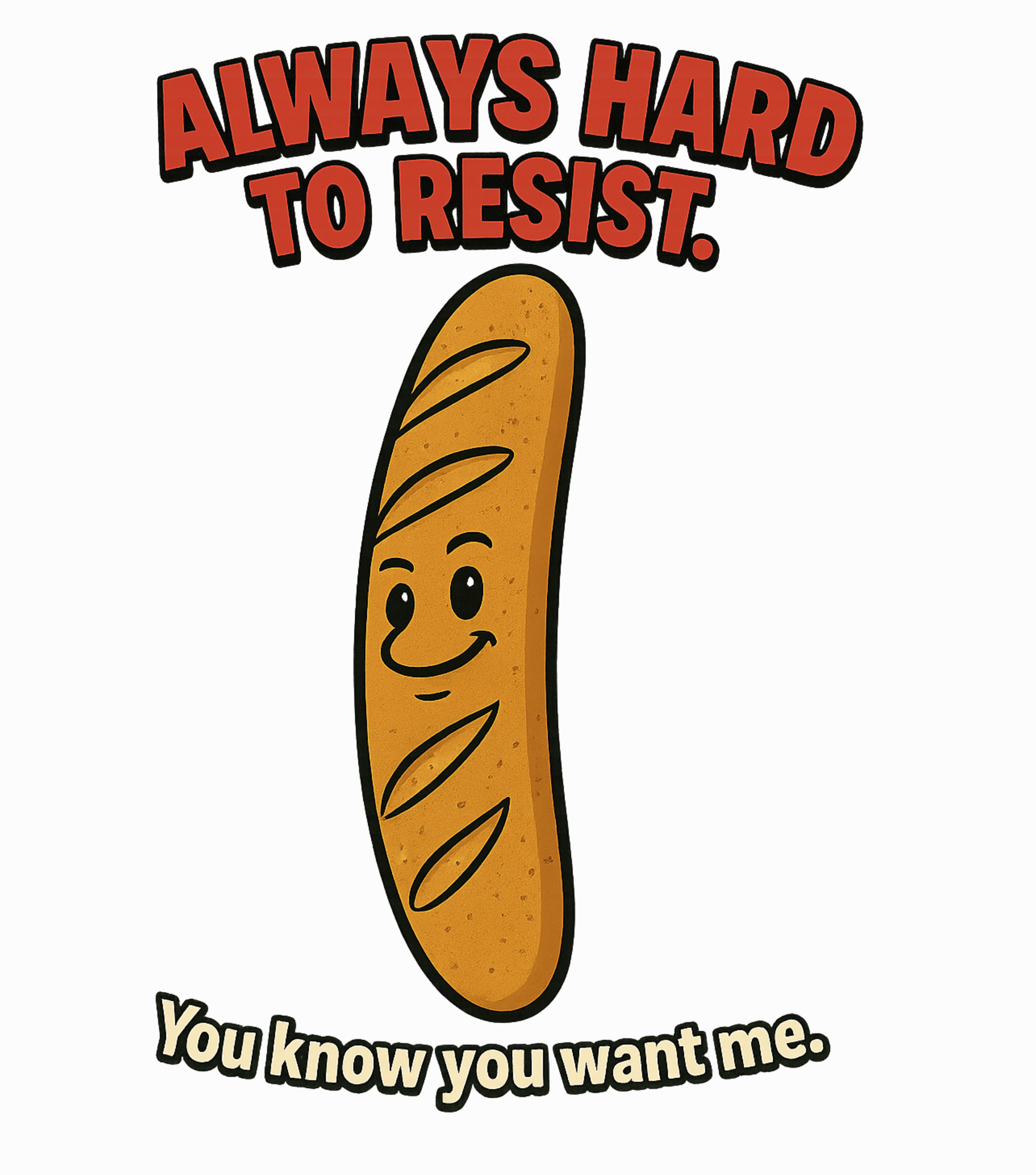 Crusty bread, love it , You Know You Want Me, Casual Graphic Unisex T-Shirt product thumbnail image Crusty bread, love it , You Know You Want Me, Casual Graphic Unisex T-Shirt product thumbnail image