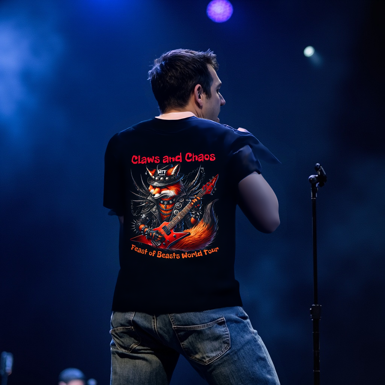 Sarcasm Culture Claws and Chaos Lead Guitar Satirical Music Tour Tee product thumbnail image Sarcasm Culture Claws and Chaos Lead Guitar Satirical Music Tour Tee product thumbnail image