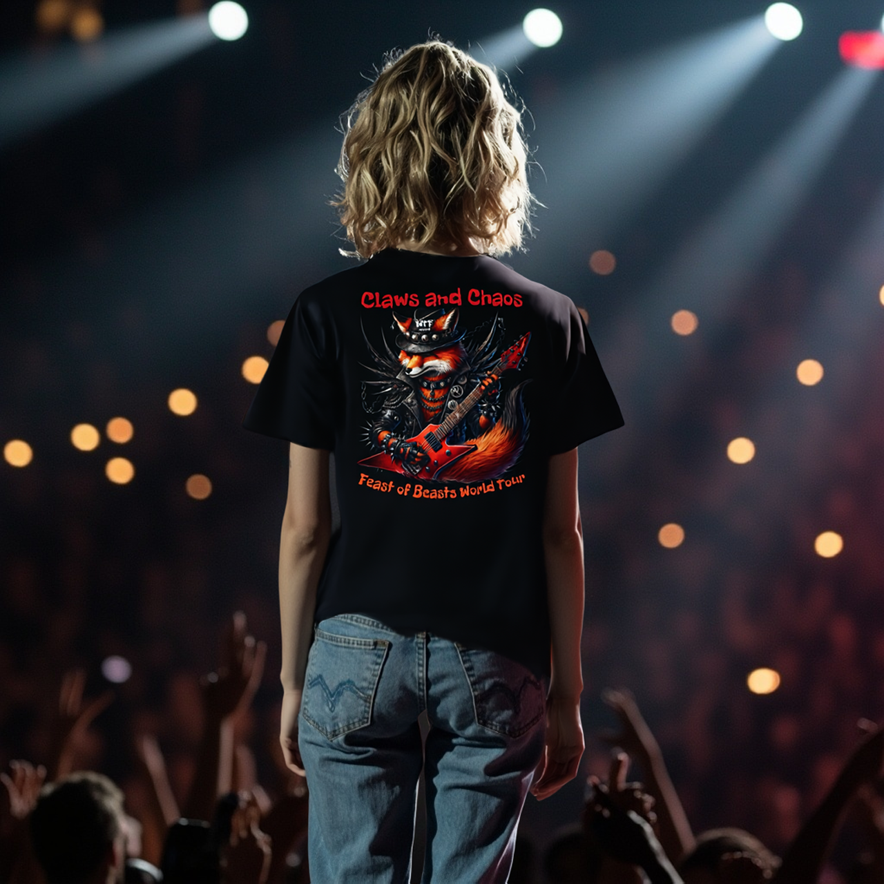 Sarcasm Culture Claws and Chaos Lead Guitar Satirical Music Tour Tee product thumbnail image Sarcasm Culture Claws and Chaos Lead Guitar Satirical Music Tour Tee product thumbnail image