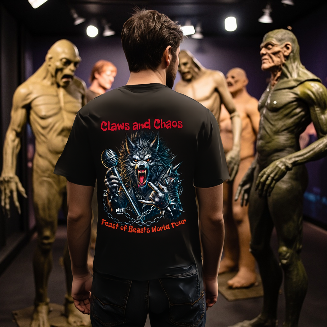 Sarcasm Culture Claws and Chaos Lead Singer Satirical Music Tour Tee product thumbnail image Sarcasm Culture Claws and Chaos Lead Singer Satirical Music Tour Tee product thumbnail image