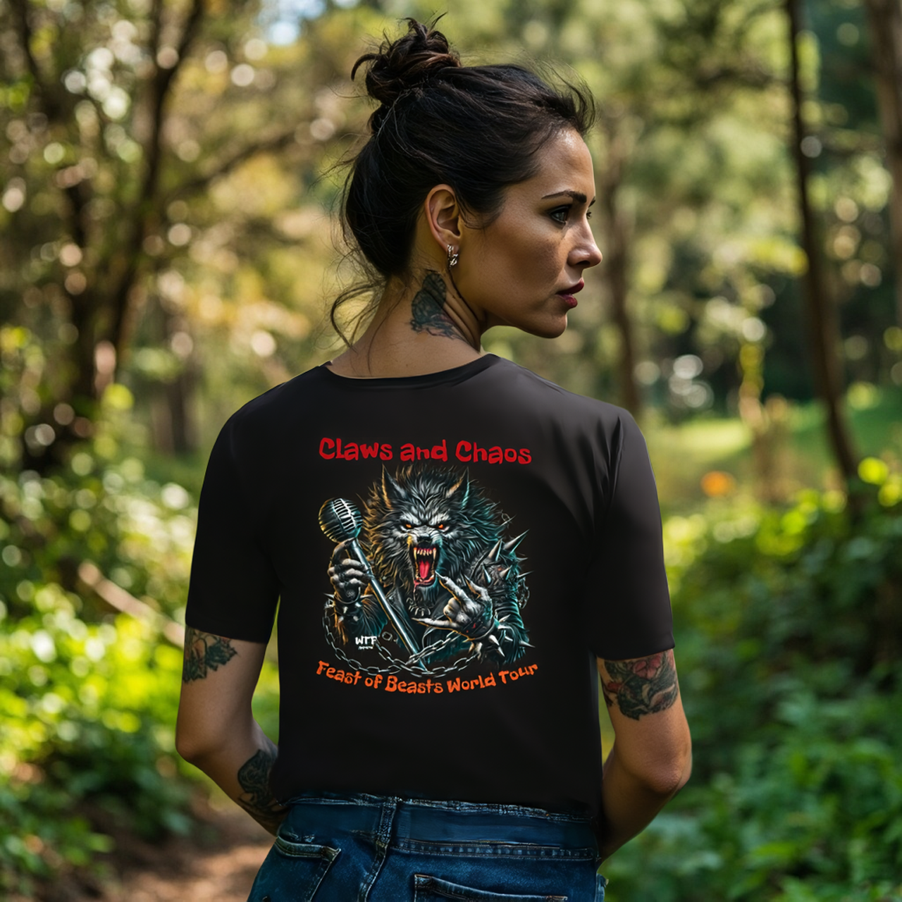Claws and Chaos Lead Singer Satirical Music Tour - Unisex Jersey Short Sleeve Tee