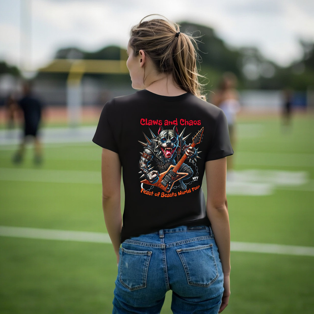 Claws and Chaos Rhythm Guitar Satirical Music Tour - Unisex Jersey Short Sleeve Tee product thumbnail image