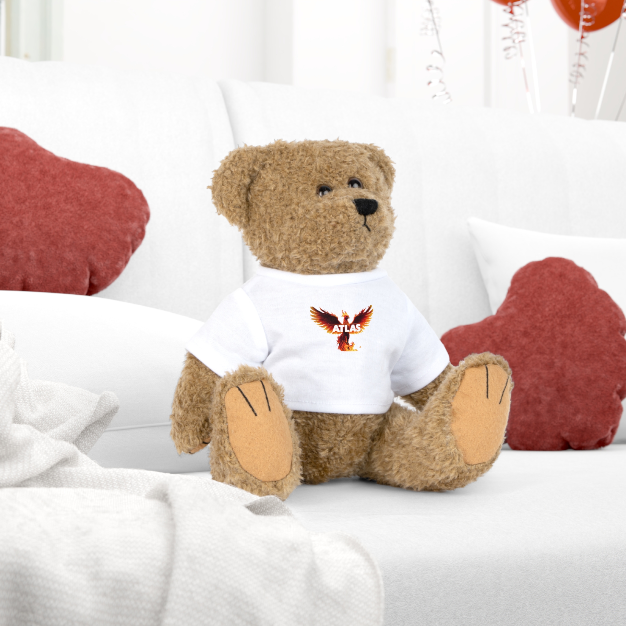 Atlas Plush Toy with T-Shirt - Adorable Bear Companion, Perfect Gift for Kids, Birthdays, Holidays, Baby Showers, Cuddly Keepsake product thumbnail image