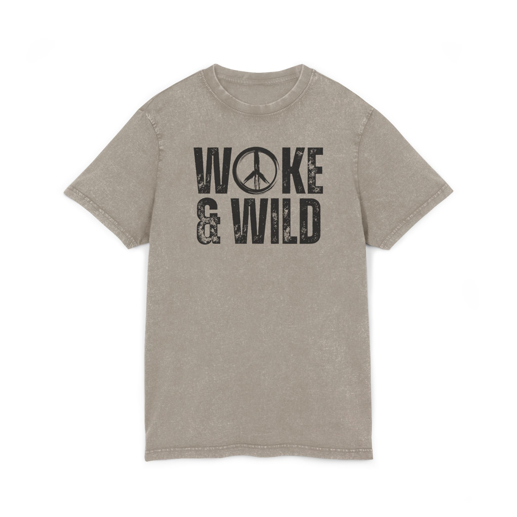 WOKE &amp; WILD ACID WASHED TSHIRT