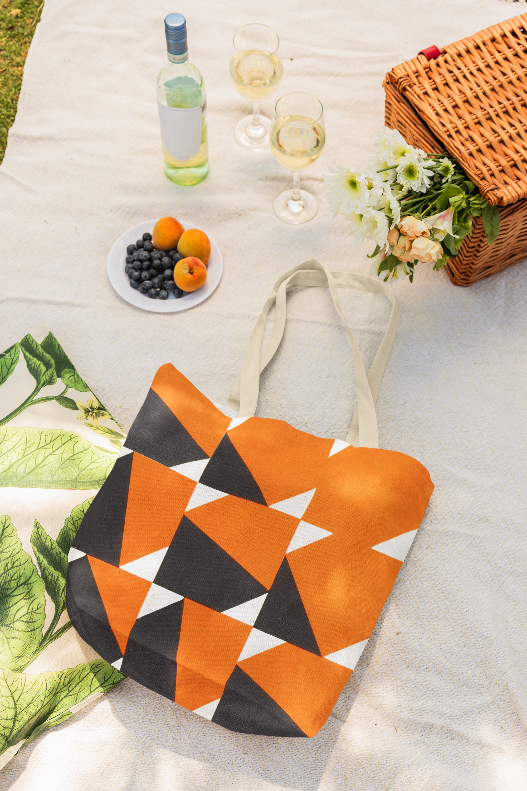 Chic Geometric Tote Bag, Stylish Carryall, Everyday Use, Gift Idea, Art Lover’s Accessory, Perfect for Shopping and Outings product thumbnail image