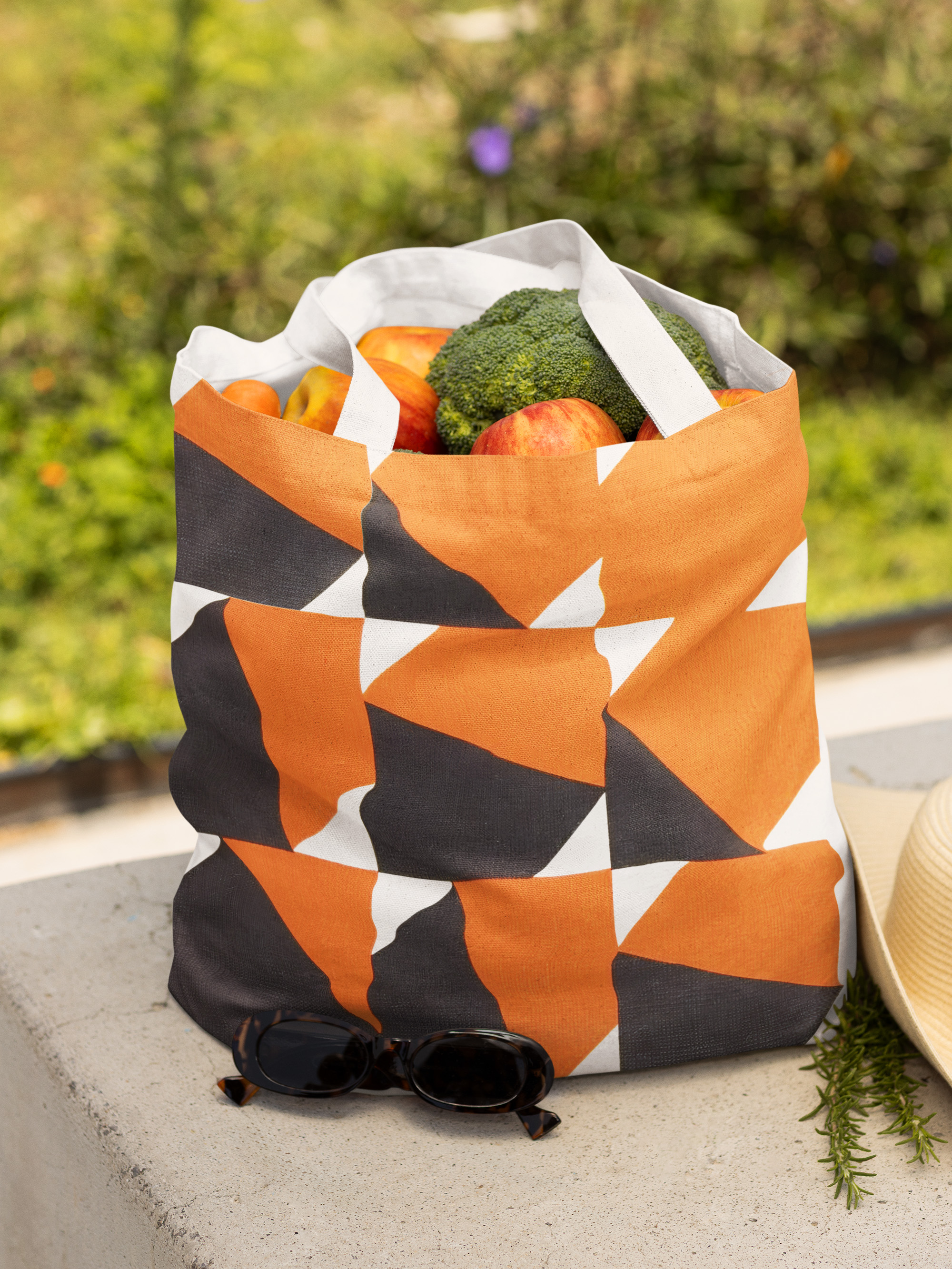 Chic Geometric Tote Bag, Stylish Carryall, Everyday Use, Gift Idea, Art Lover’s Accessory, Perfect for Shopping and Outings product thumbnail image