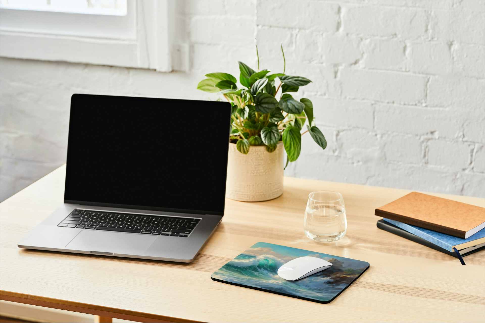 Scenic Surf Desk Mat | Coastal Mousepad for Home Office or Gaming | Beach Gift for Ocean Lovers product thumbnail image