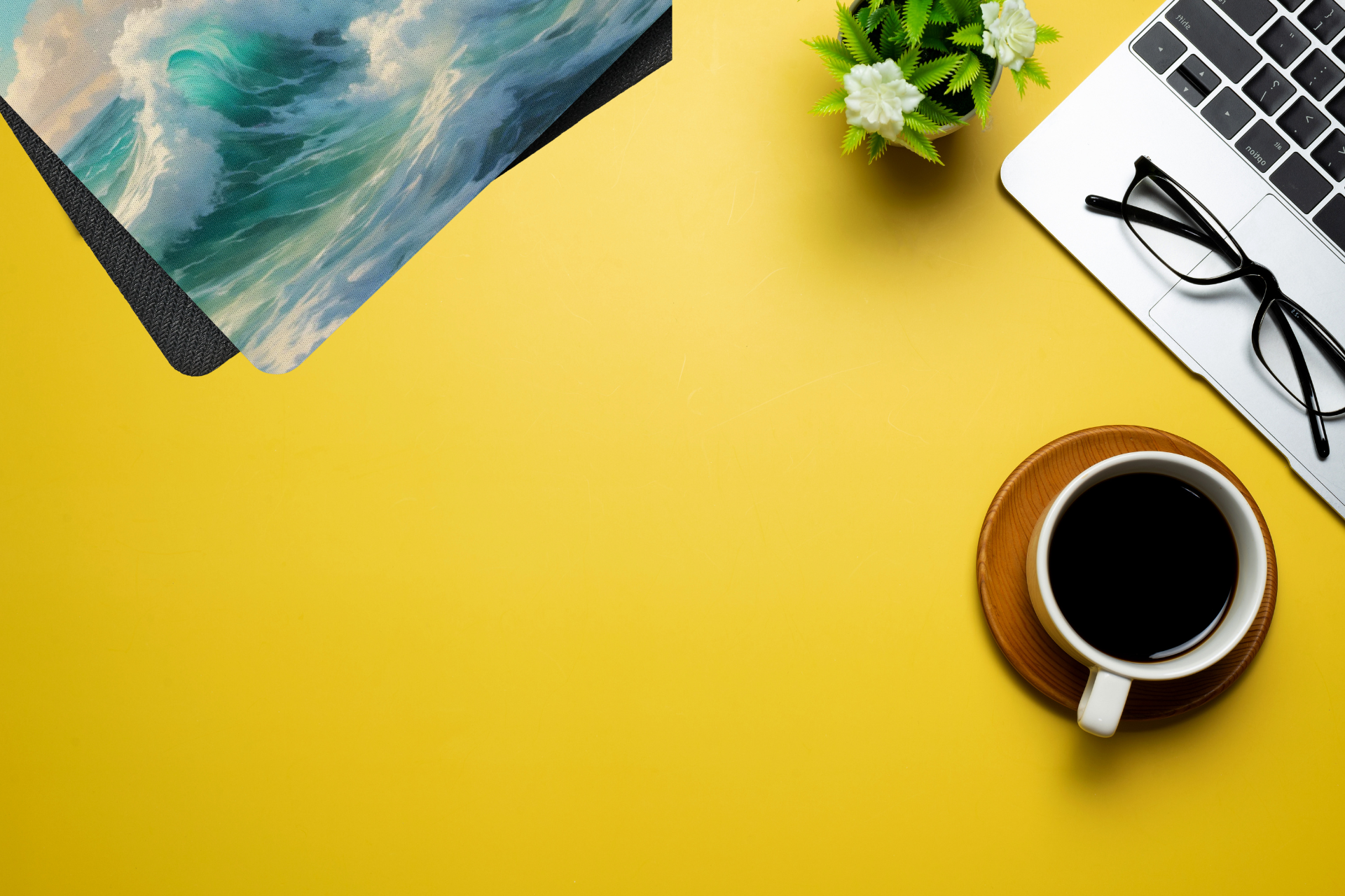 Scenic Surf Desk Mat | Coastal Mousepad for Home Office or Gaming | Beach Gift for Ocean Lovers product thumbnail image