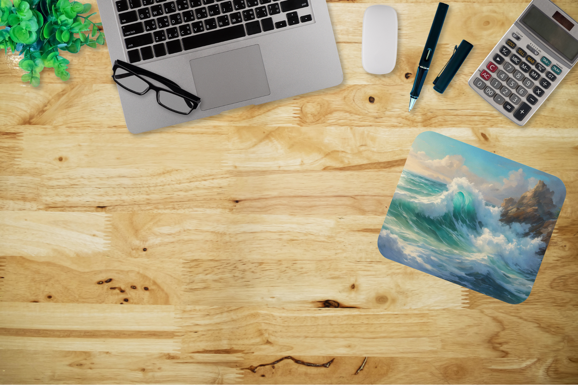 Scenic Surf Desk Mat | Coastal Mousepad for Home Office or Gaming | Beach Gift for Ocean Lovers product thumbnail image