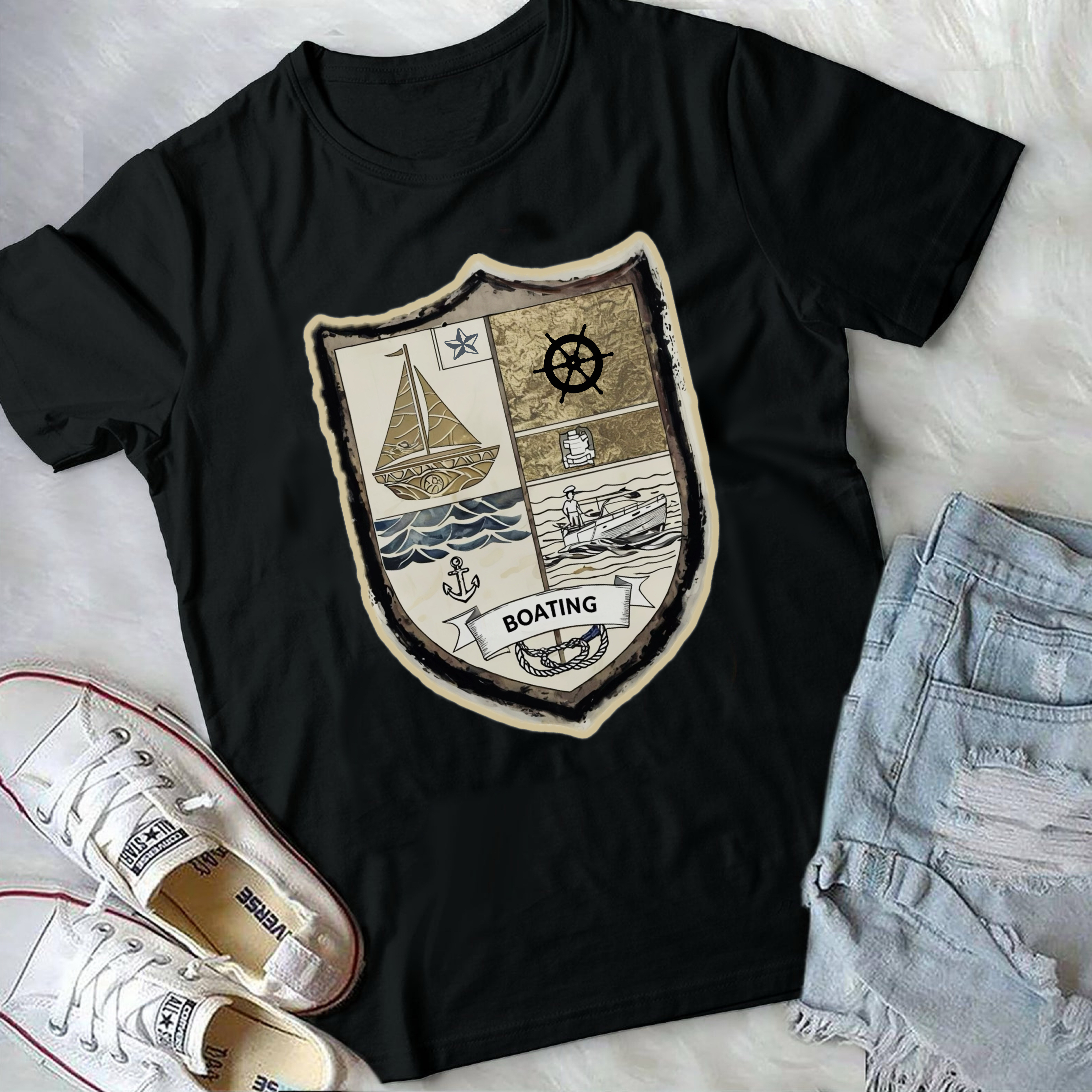Boaters Crest Unisex Tee | Eco-Friendly Boating Shirt for Nature Enthusiasts Boaters Crest Unisex Tee | Eco-Friendly Boating Shirt for Nature Enthusiasts
