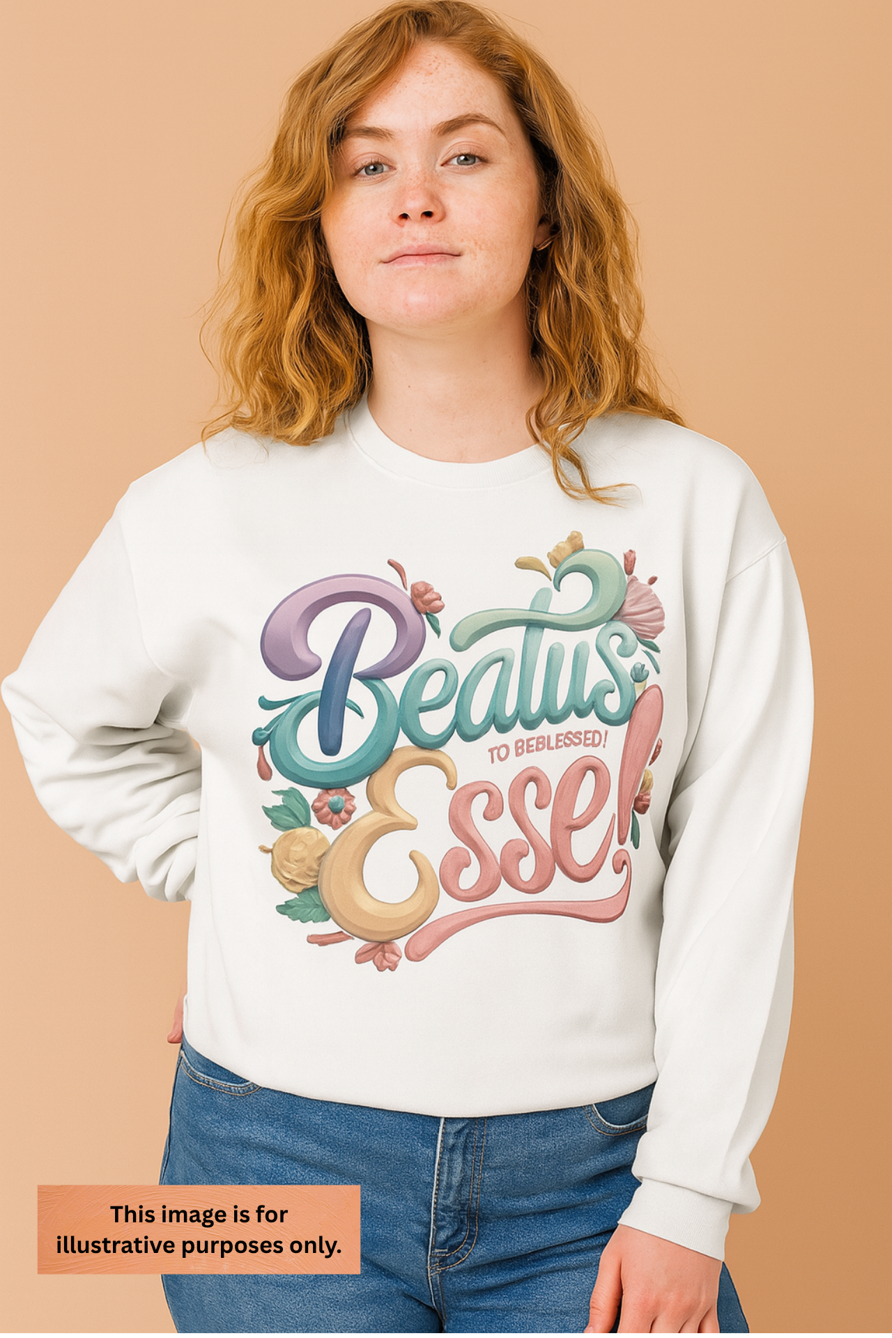 Beatus Esse "to be blessed" Unisex Sweatshirt product thumbnail image Beatus Esse "to be blessed" Unisex Sweatshirt product thumbnail image