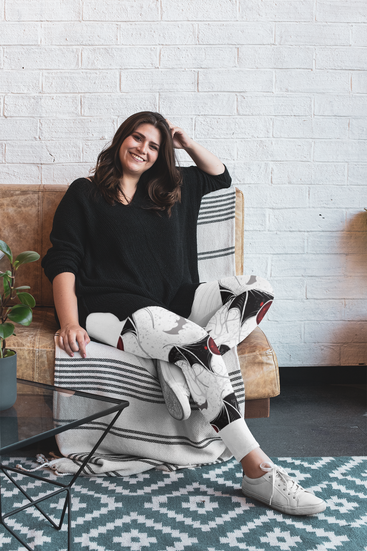 Gothic Love Women's Yoga Pants, Halloween Fitness Wear, Workout Leggings, Spooky Apparel, Heart Design Sportswear product thumbnail image