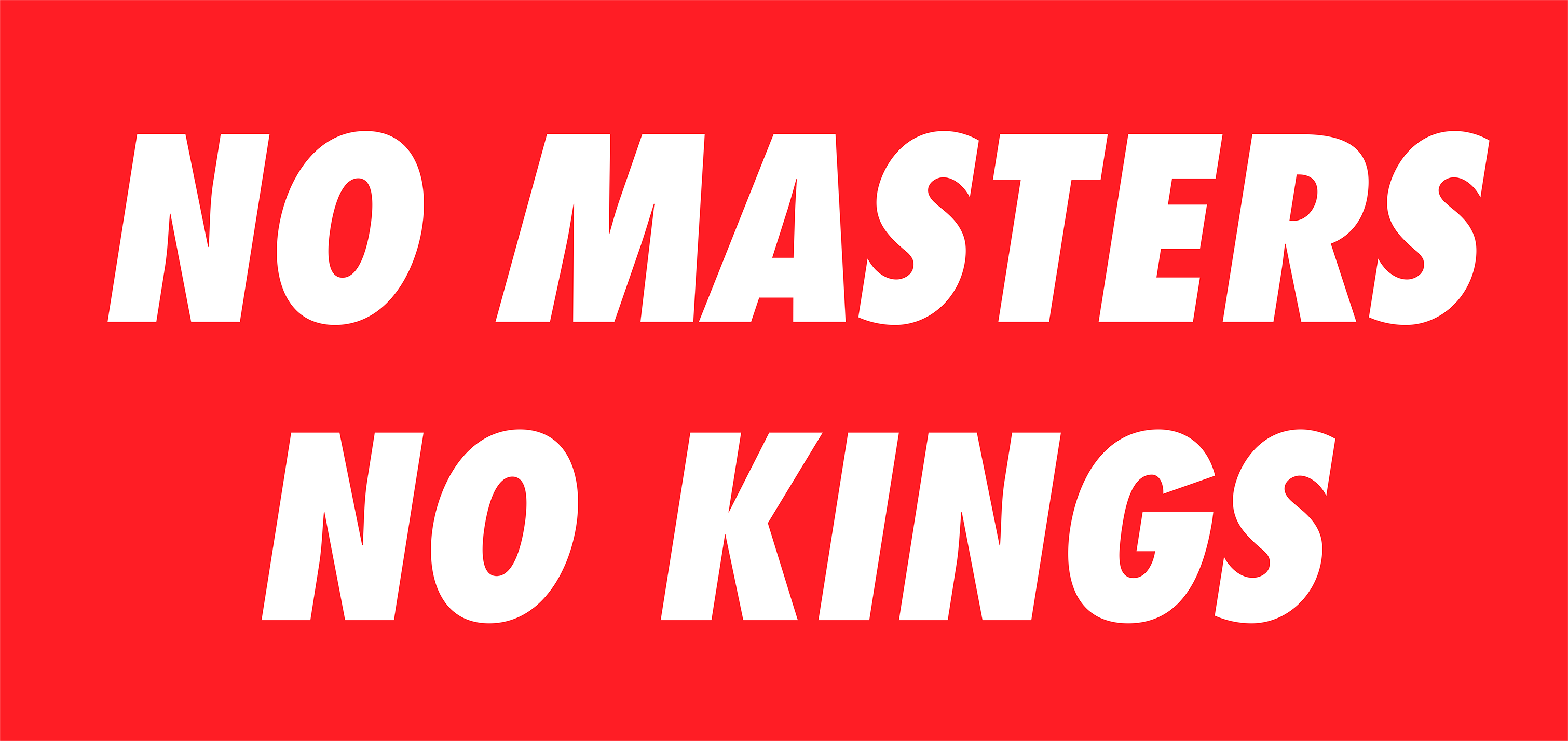 "No Masters No Kings" vinyl sticker