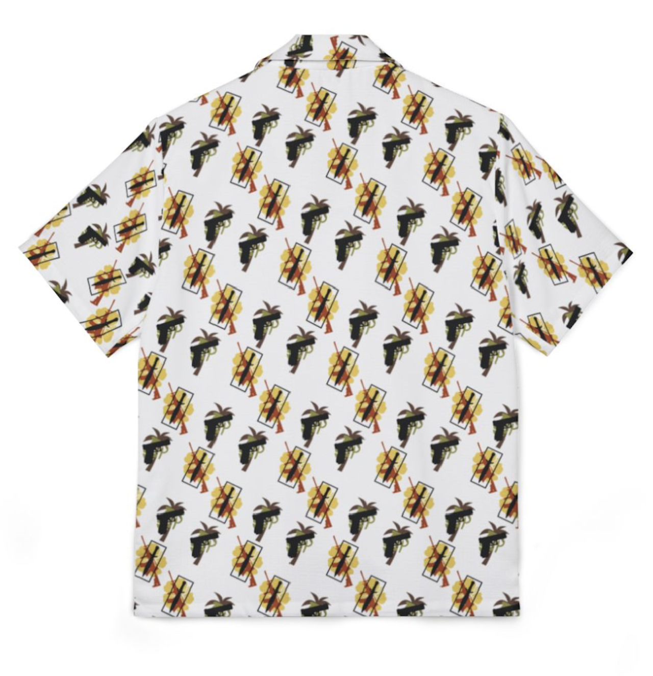 Sell Your Cloak Tropic Watch Hawaiian Shirt | Christian Men’s 2A Summer Shirt, Stacked Sword Logo, AR-15, Glock, Grenade &amp; Hibiscus, Patriotic Island Apparel product thumbnail image