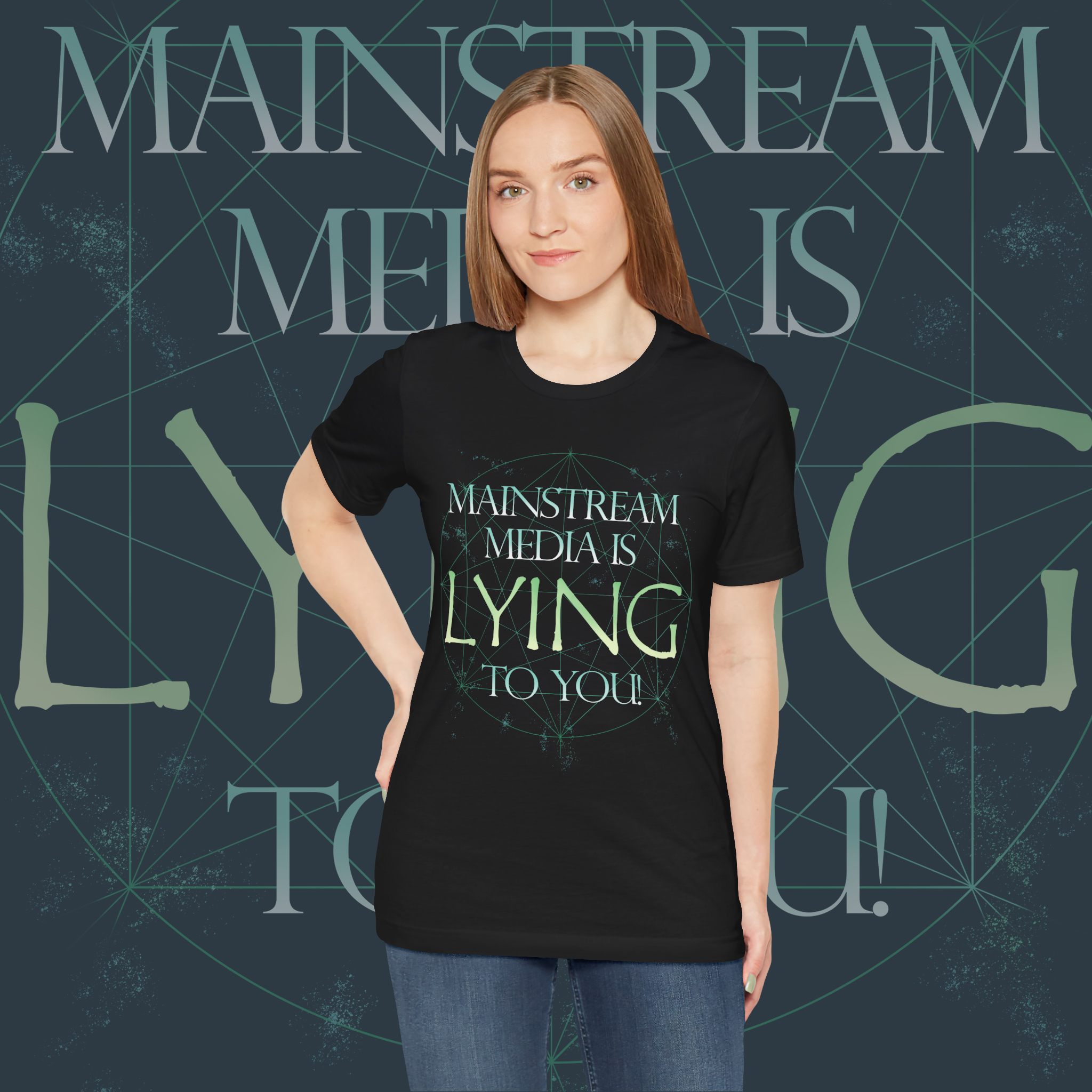 Media Truth Unisex Tee - Mainstream Media Is Lying to You, Gift for Truth Seekers, Statement T-Shirt, Conspiracy Theory Tee, Everyday Wear product thumbnail image Media Truth Unisex Tee - Mainstream Media Is Lying to You, Gift for Truth Seekers, Statement T-Shirt, Conspiracy Theory Tee, Everyday Wear product thumbnail image