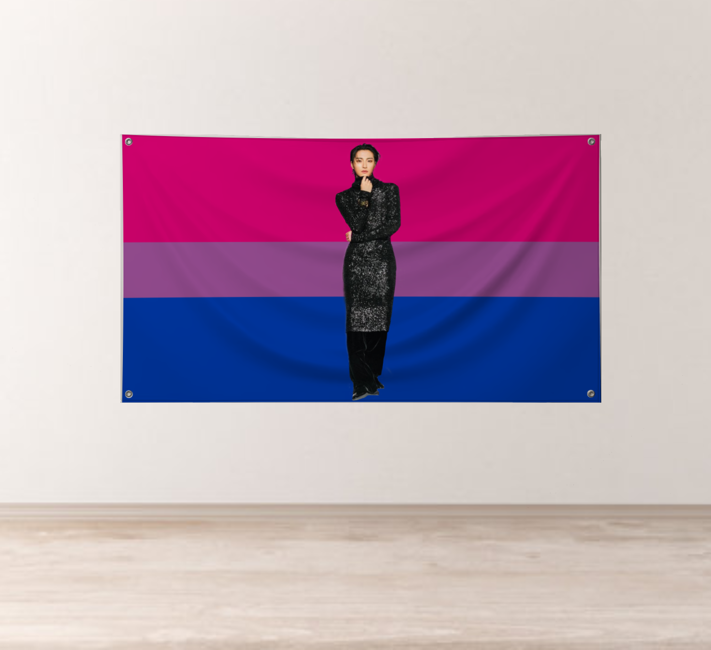 Seonghwa (Ateez) Bisexual Pride Flag