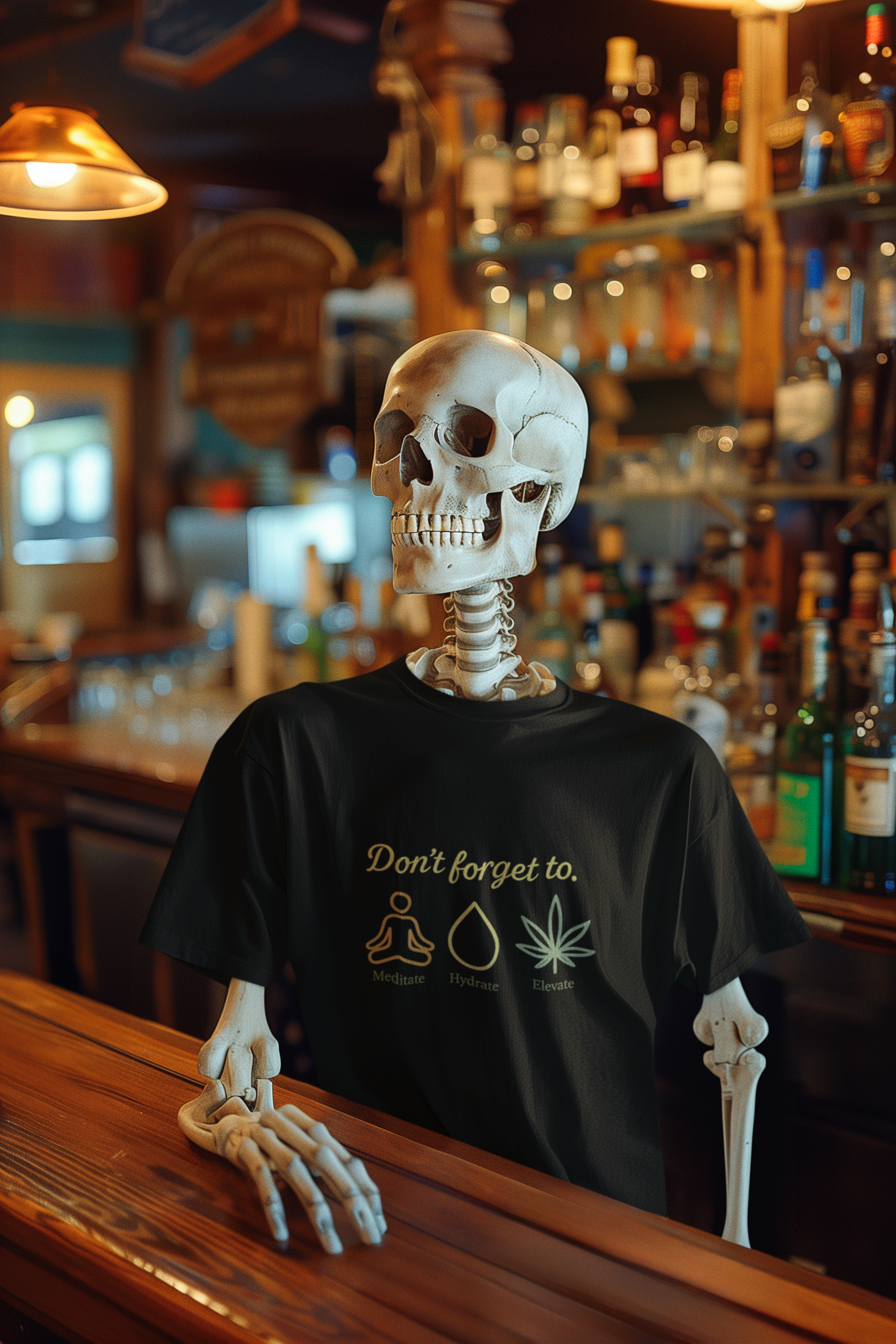 Don’t Forget to Meditate, Hydrate, Elevate Unisex T-shirt product thumbnail image