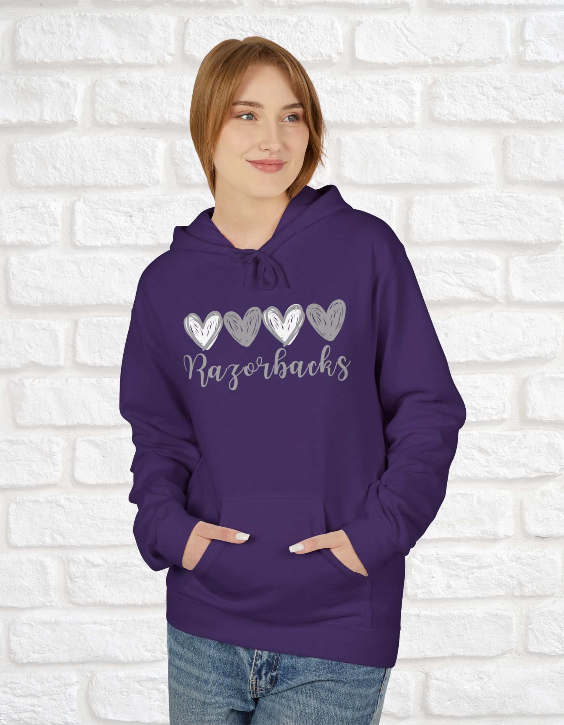  Razorbacks Heart Hoodie - Robinson Middle School product thumbnail image