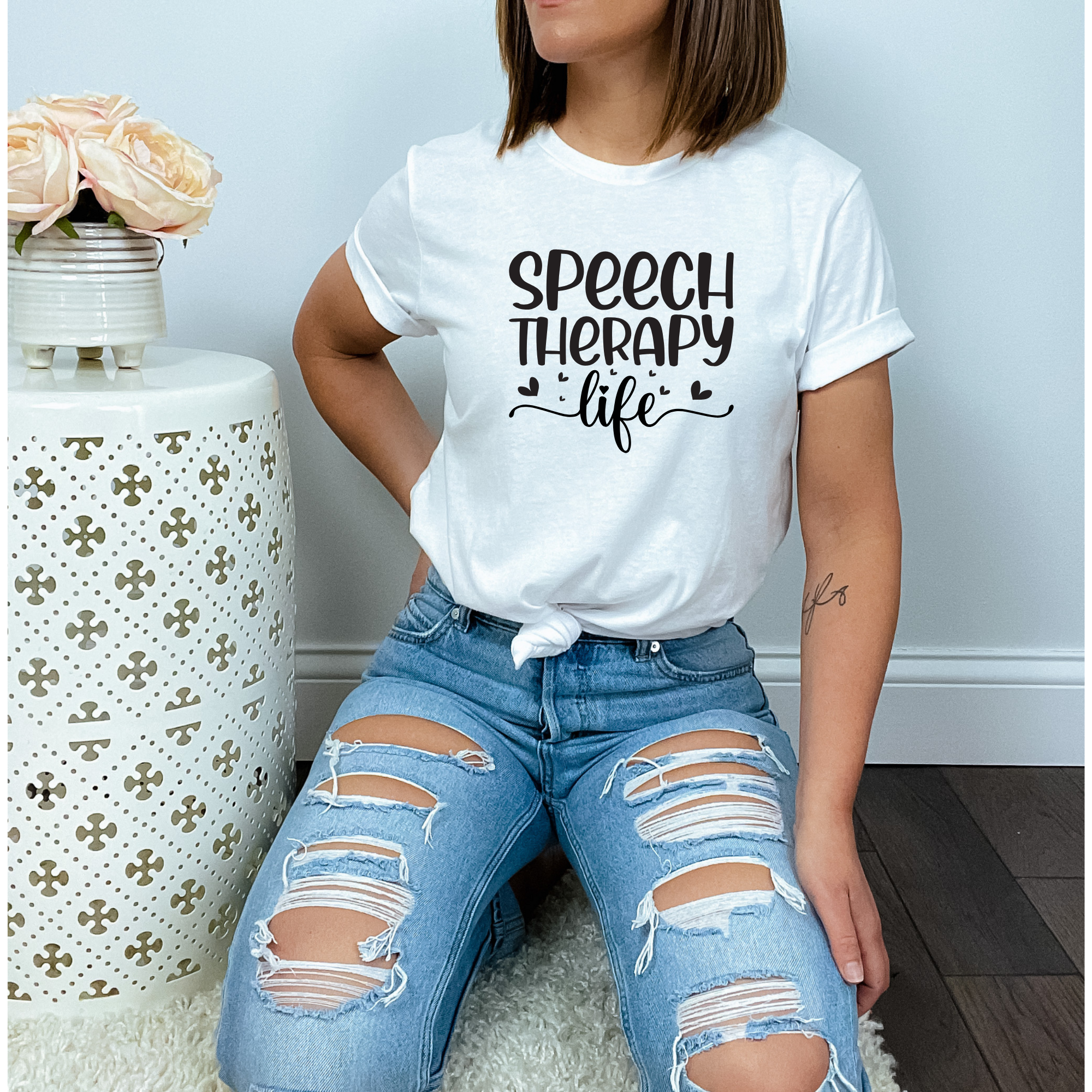 Speech Therapy Life T-Shirt | SLP Gift | Speech Language Pathologist Tee | Therapist Appreciation Shirt | Cute SLP Staff Shirt product thumbnail image Speech Therapy Life T-Shirt | SLP Gift | Speech Language Pathologist Tee | Therapist Appreciation Shirt | Cute SLP Staff Shirt product thumbnail image