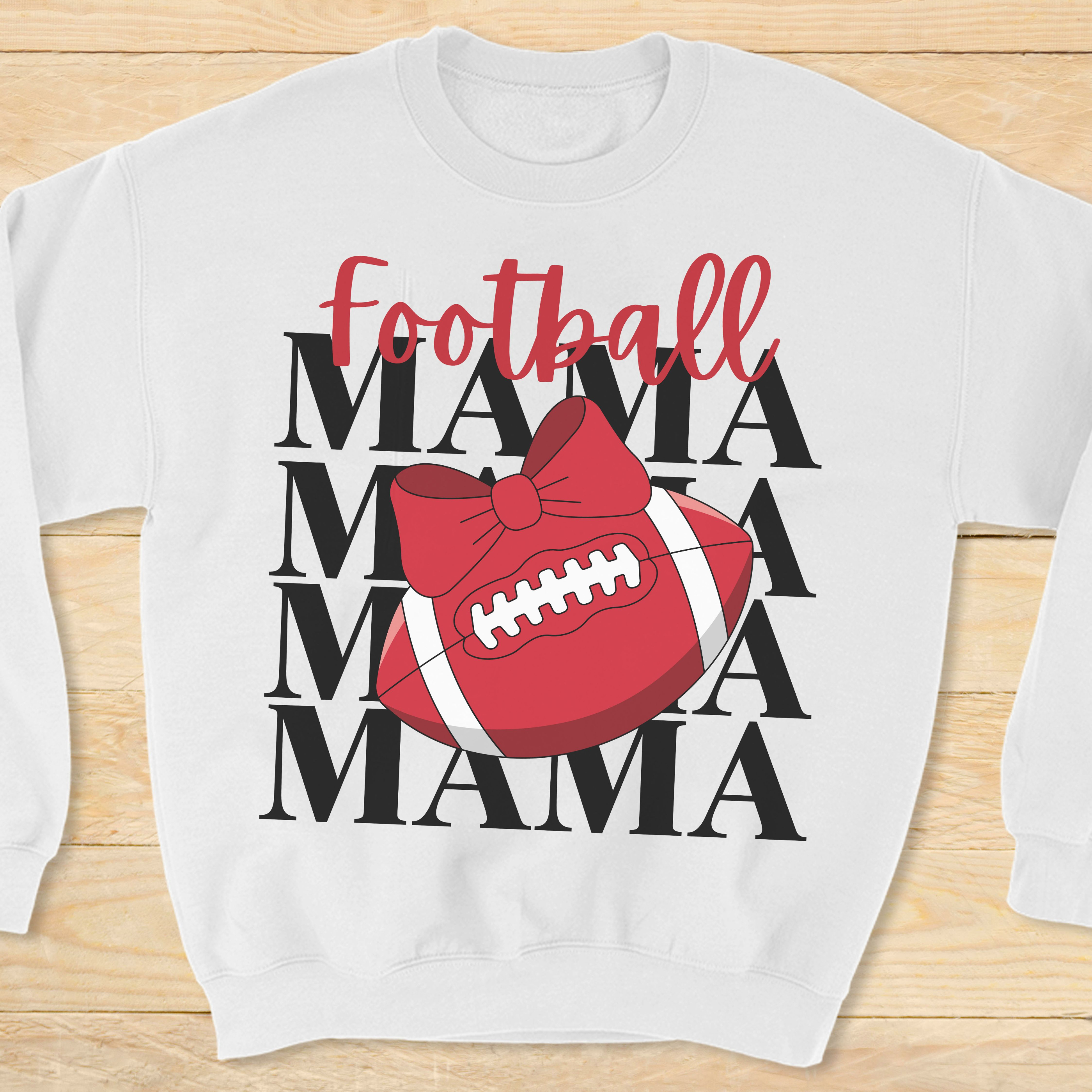 Football Mama Sweatshirt, Cute Sports Apparel, Gift for Moms, Cozy Crewneck, Game Day Outfit, Women's Sportswear product thumbnail image