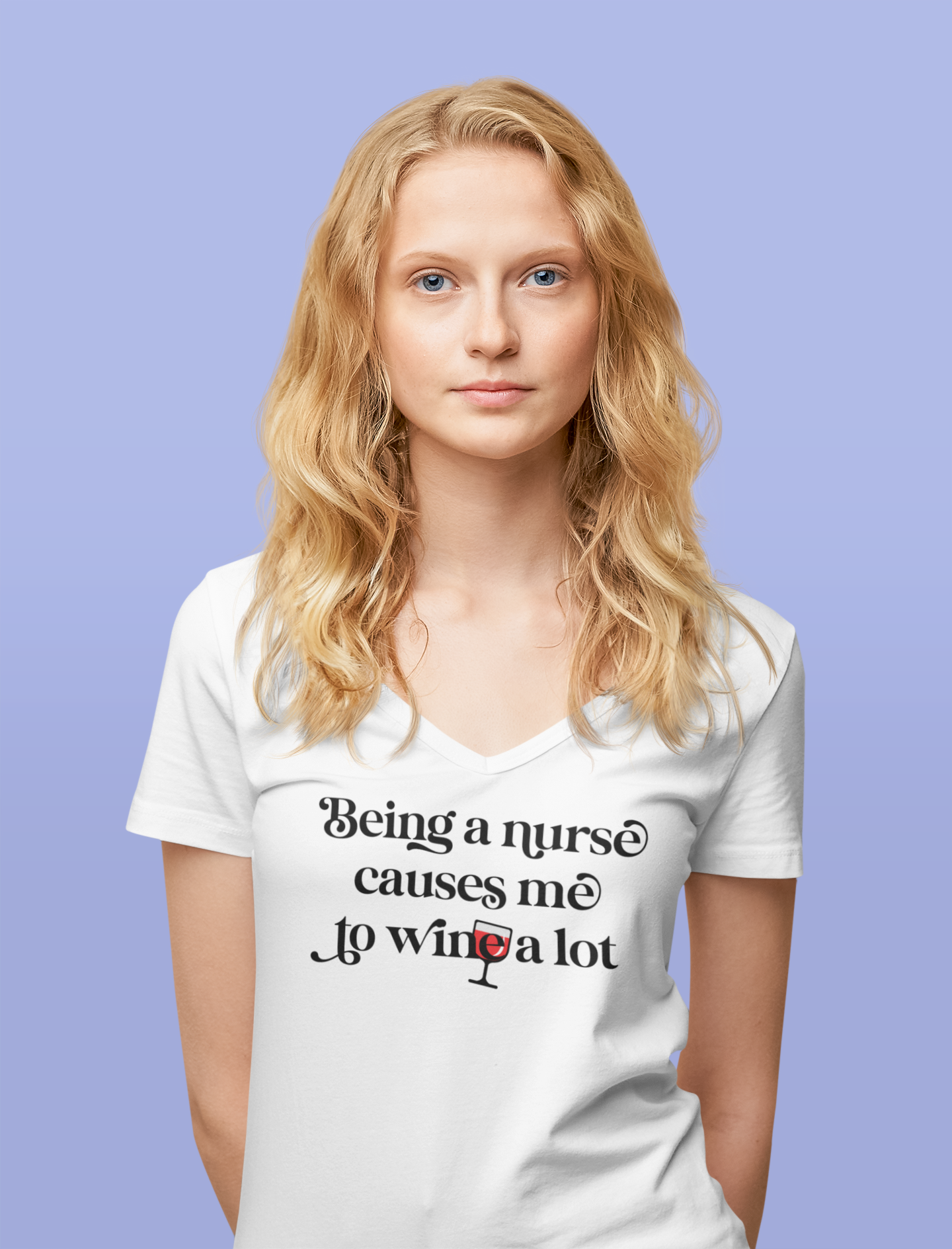 Nurse Wine V-Neck Tee - Funny Nursing Shirt, Gift for Nurses, Nurse Appreciation, Wine Lover Gift, Casual Wear product thumbnail image Nurse Wine V-Neck Tee - Funny Nursing Shirt, Gift for Nurses, Nurse Appreciation, Wine Lover Gift, Casual Wear product thumbnail image
