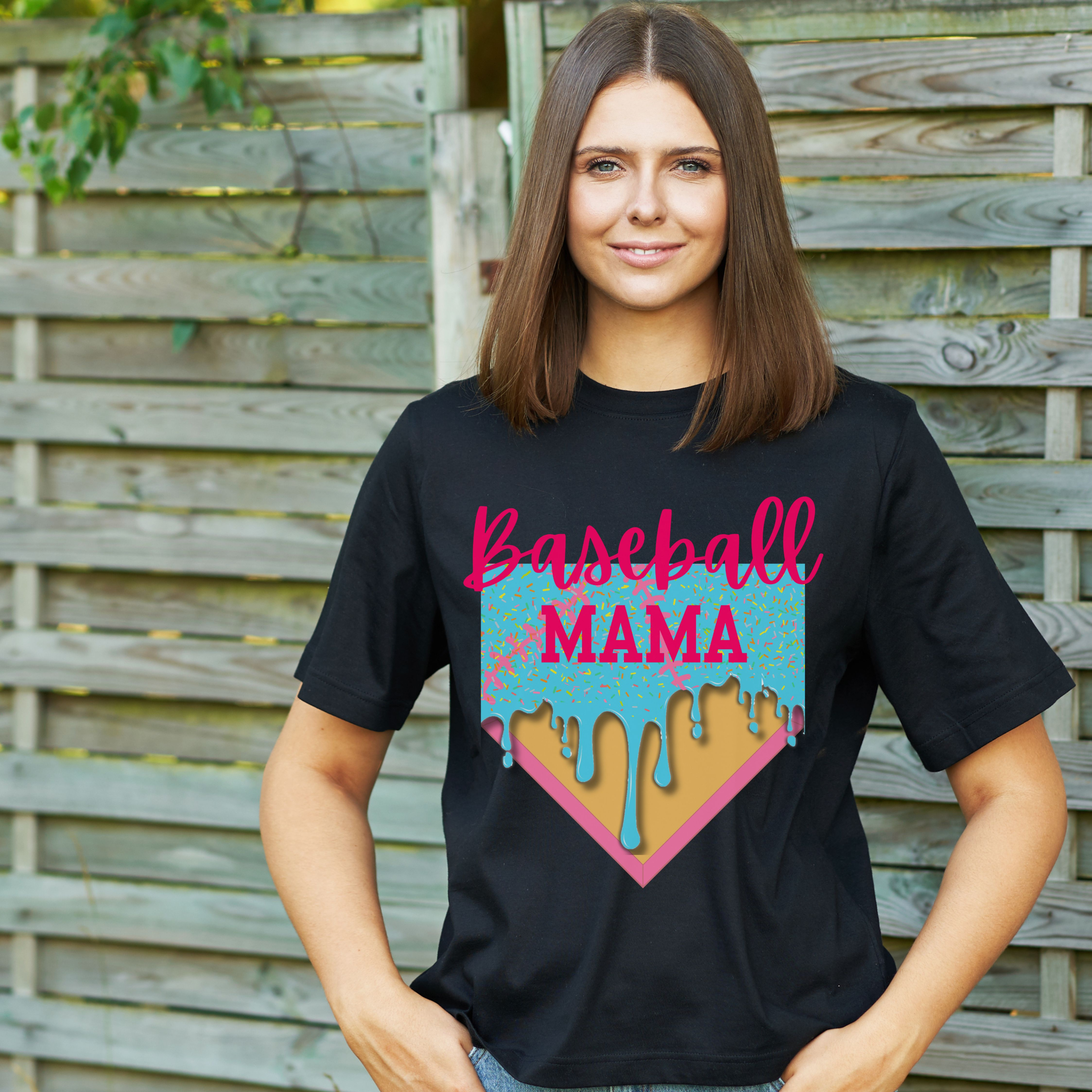 Ice Cream Drip Baseball Tee, Baseball Mama Unisex T-Shirt, Sports Apparel