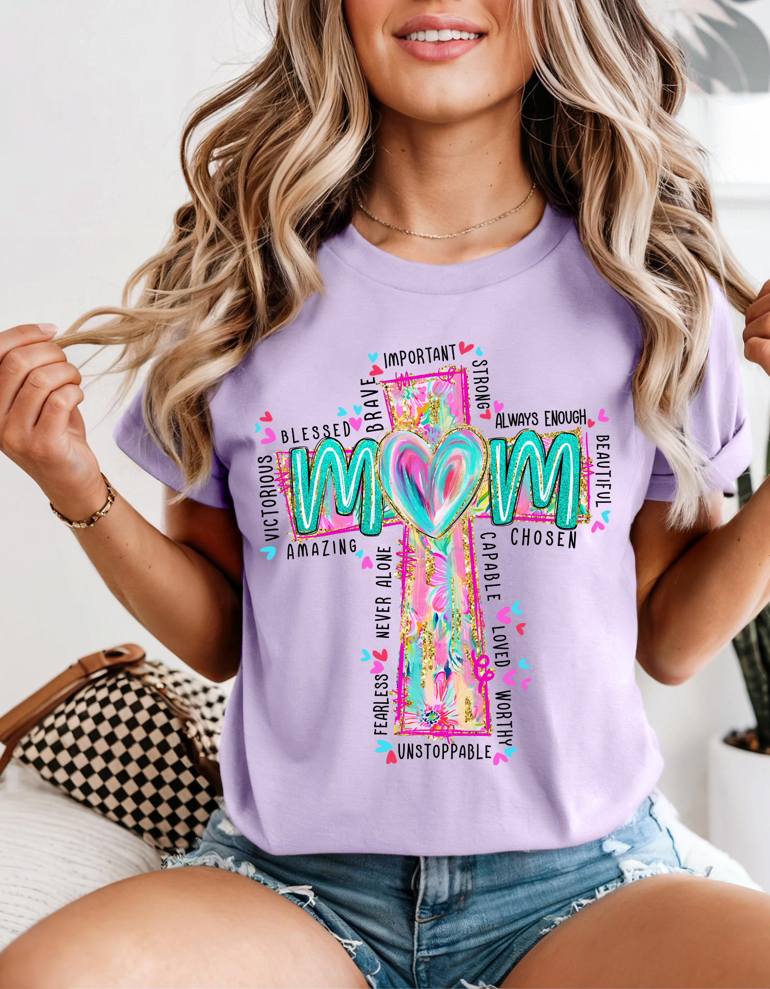 Mom Love T-Shirt, Comfort Tee for Moms, Gifts for Mother's Day, Unique Christian Apparel, Family Celebration Shirt, Casual Everyday Wear product thumbnail image Mom Love T-Shirt, Comfort Tee for Moms, Gifts for Mother's Day, Unique Christian Apparel, Family Celebration Shirt, Casual Everyday Wear product thumbnail image