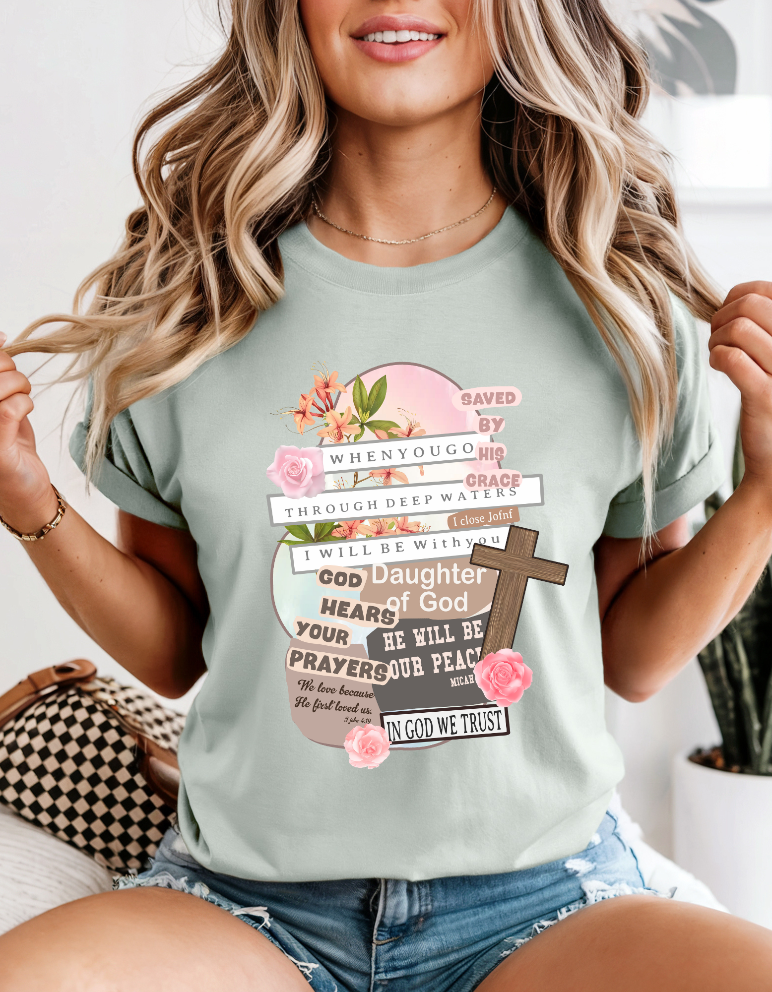 Faith-Inspired Garment-Dyed T-Shirt | Inspirational Tee, Christian Gift, Casual Wear, Stylish Faith Shirt, Unique Religious Apparel