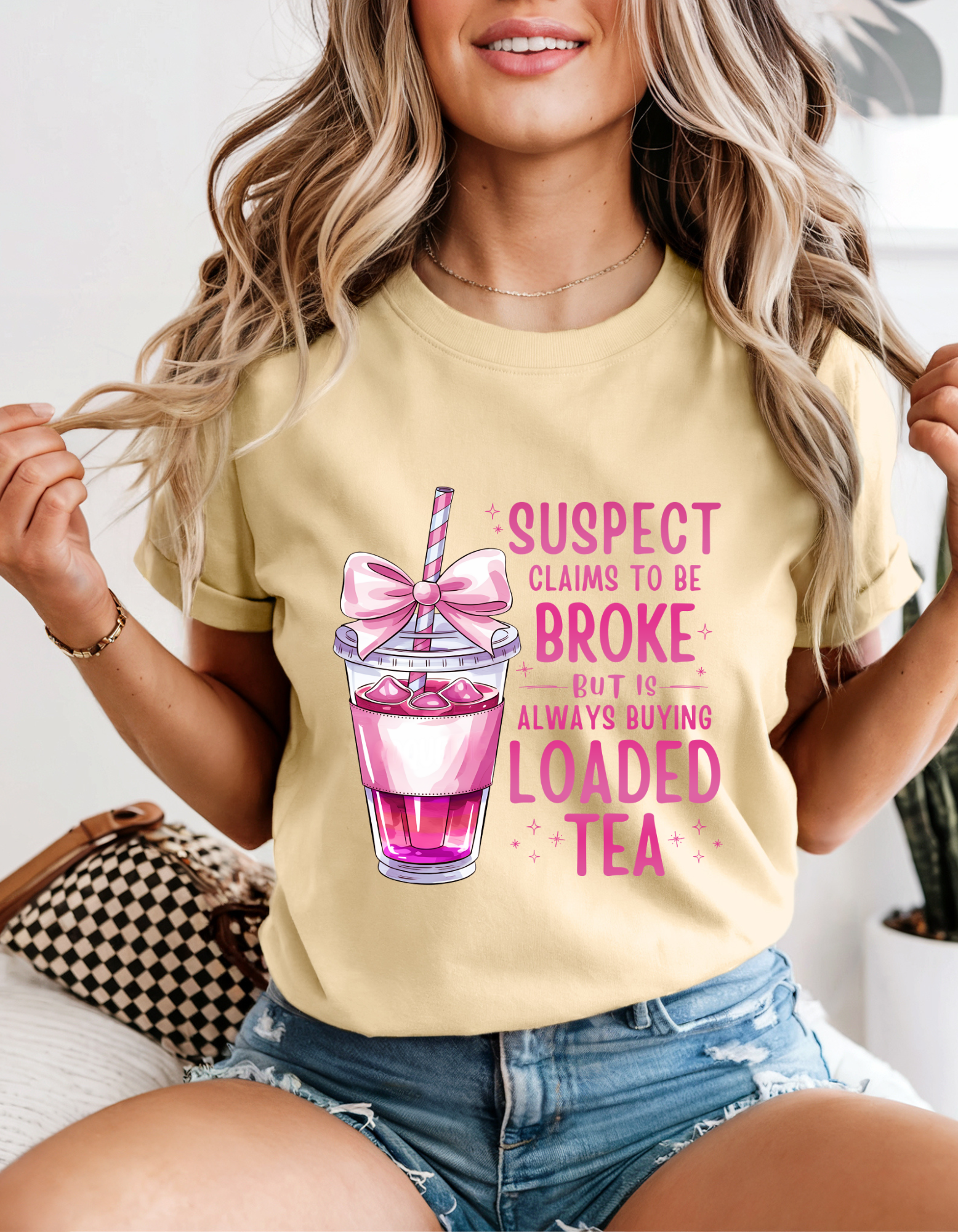 Playful Humor T-Shirt: Loaded Tea Lovers Gift, Unisex Tee for Friends, Cute Apparel for Birthdays, Funny Summer Shirt, Trendy Graphic Tee product thumbnail image