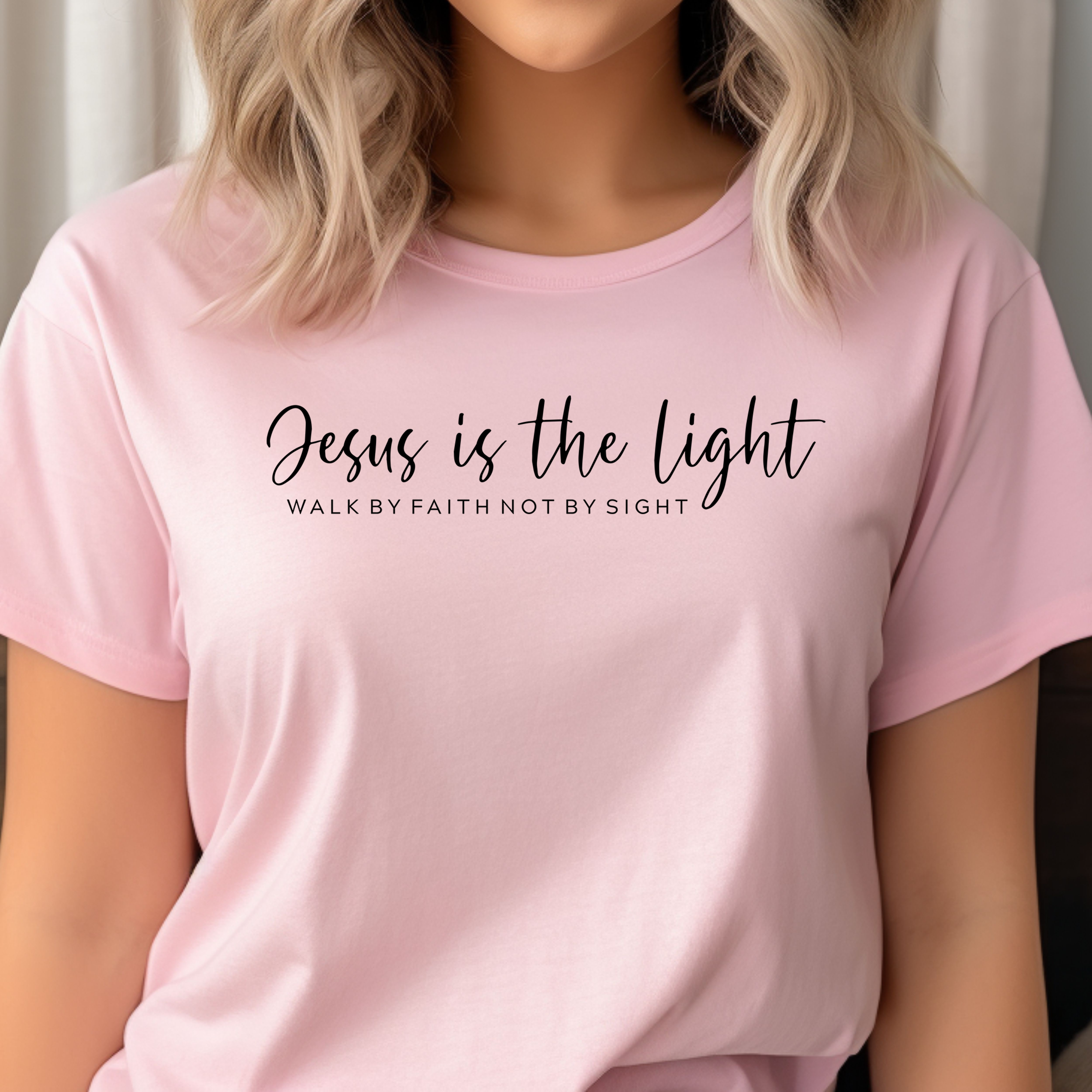 Jesus is the Light - Christian T-shirt - Unisex Jersey Tee product thumbnail image Jesus is the Light - Christian T-shirt - Unisex Jersey Tee product thumbnail image
