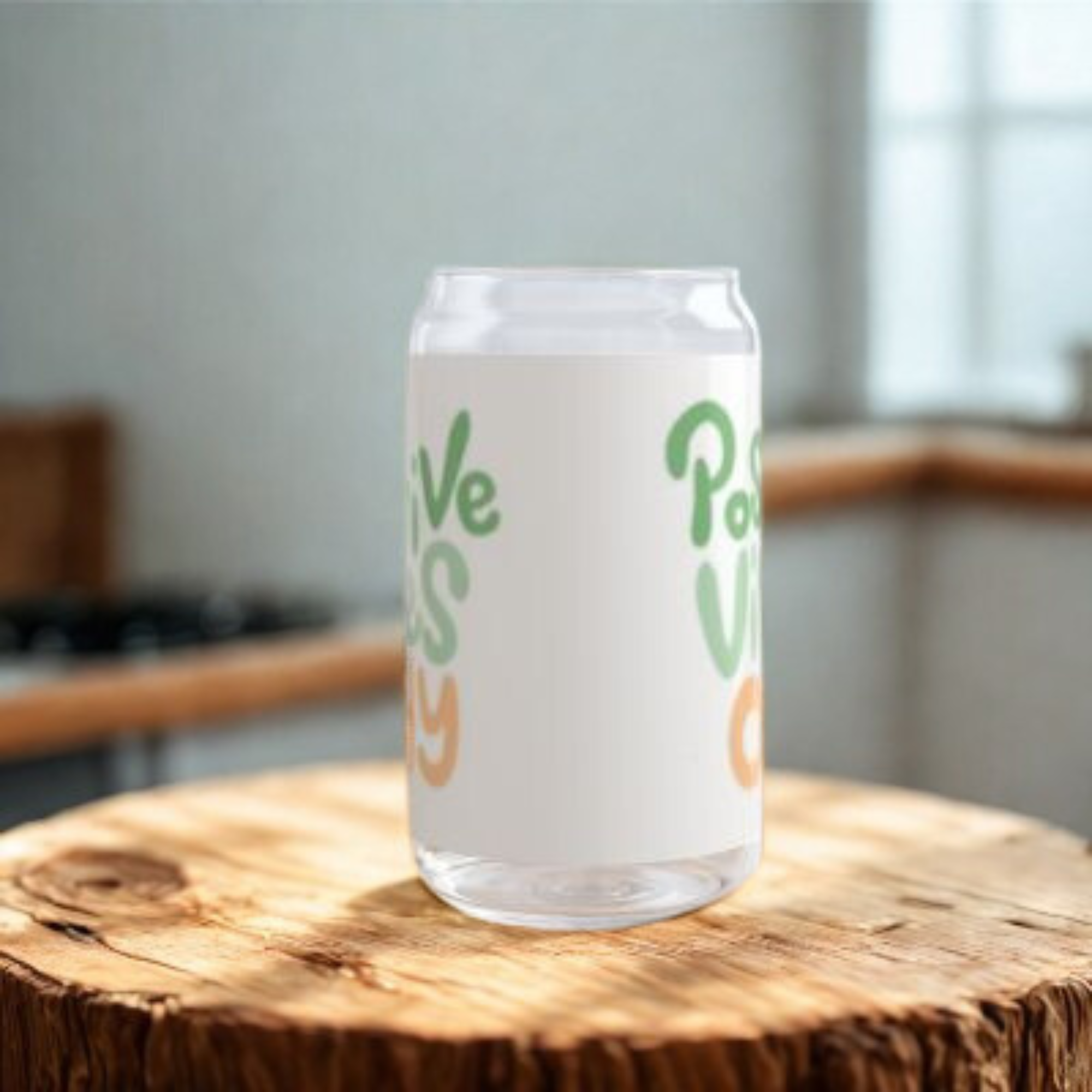 Positive Vibes Only Glass Cup – 16oz Sipper Tumbler with Bamboo Lid and Straw | Aesthetic Iced Coffee Glass | Motivational Gift product thumbnail image Positive Vibes Only Glass Cup – 16oz Sipper Tumbler with Bamboo Lid and Straw | Aesthetic Iced Coffee Glass | Motivational Gift product thumbnail image