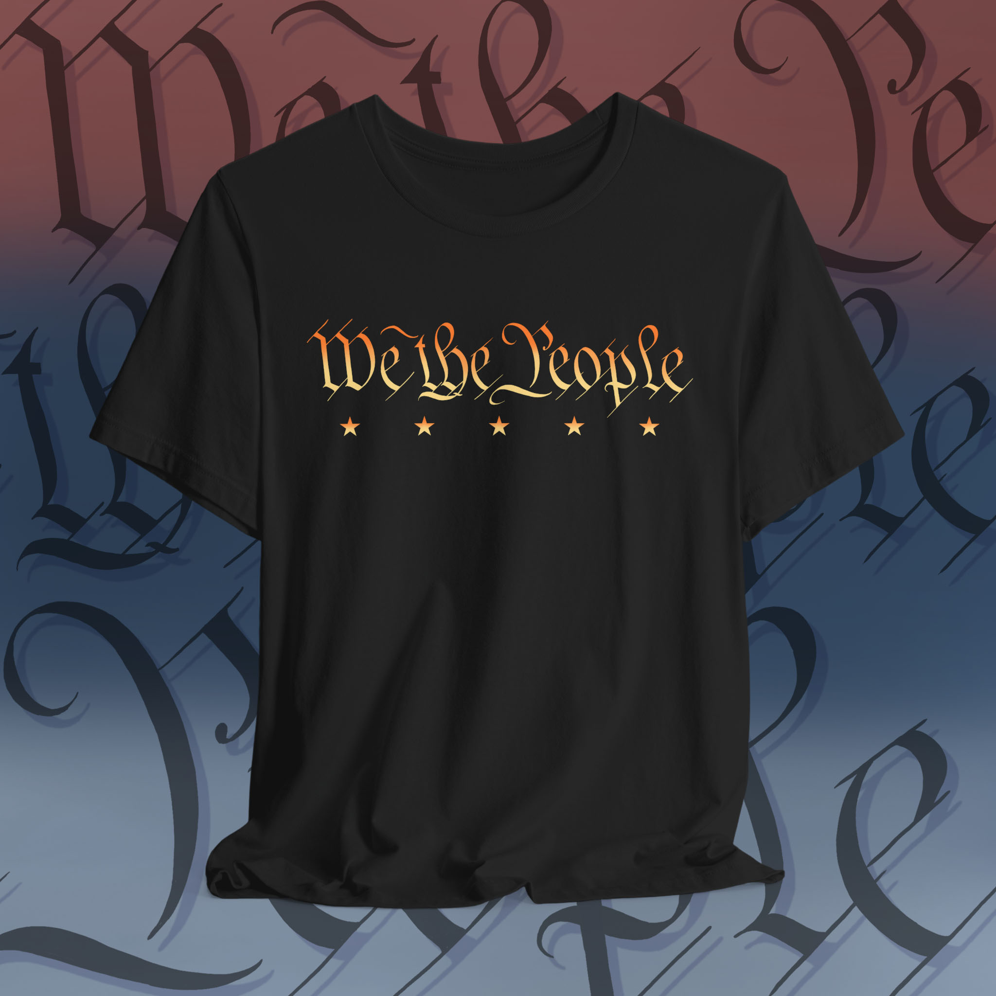 Vintage 'We The People' Unisex Jersey Tee - Classic Black product thumbnail image