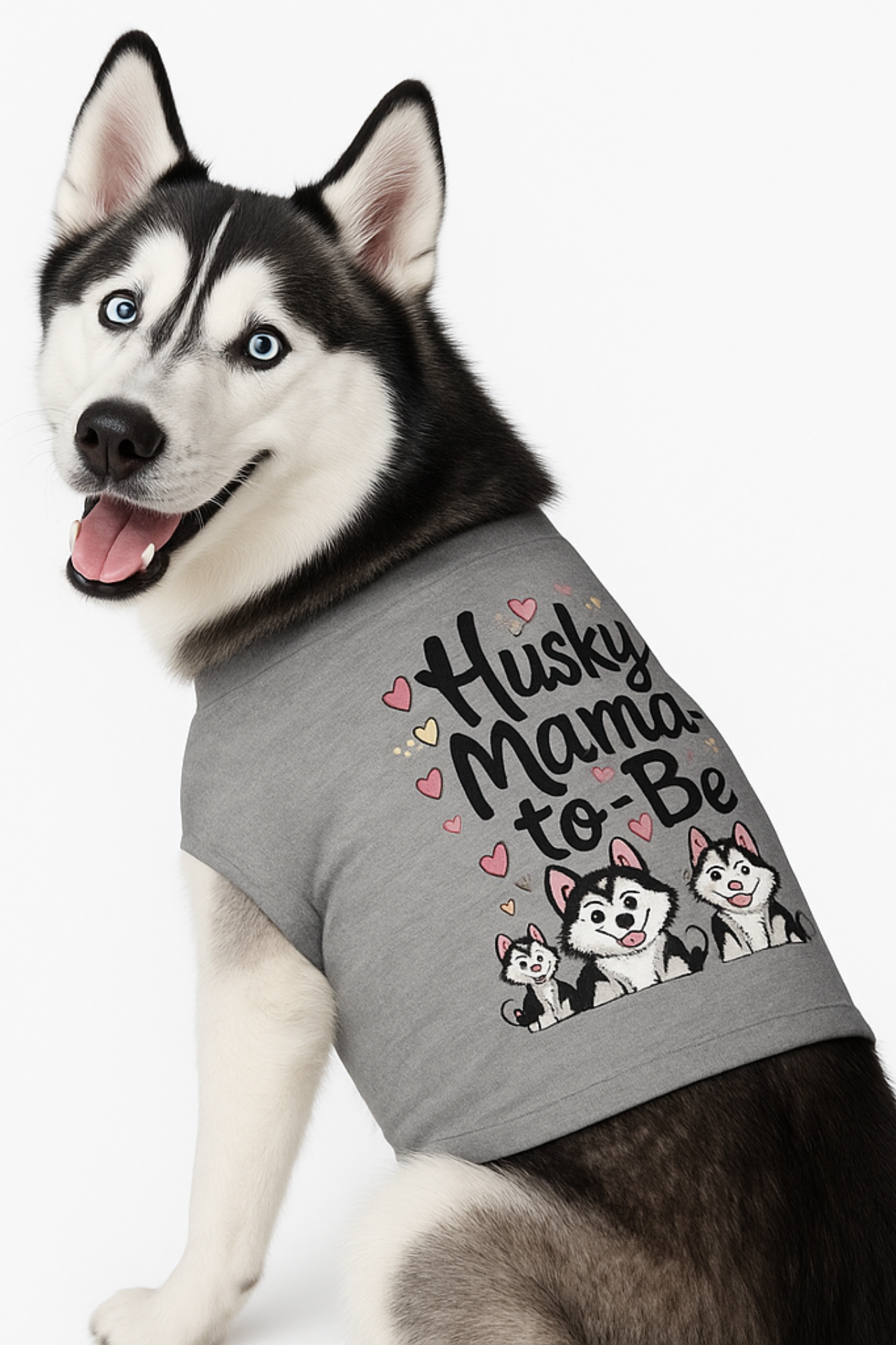Husky Mama to be Pet Tank Top - Adorable Dog Apparel for Husky Lovers, Cute Gifts for Pet Owners, Pet Clothing product thumbnail image