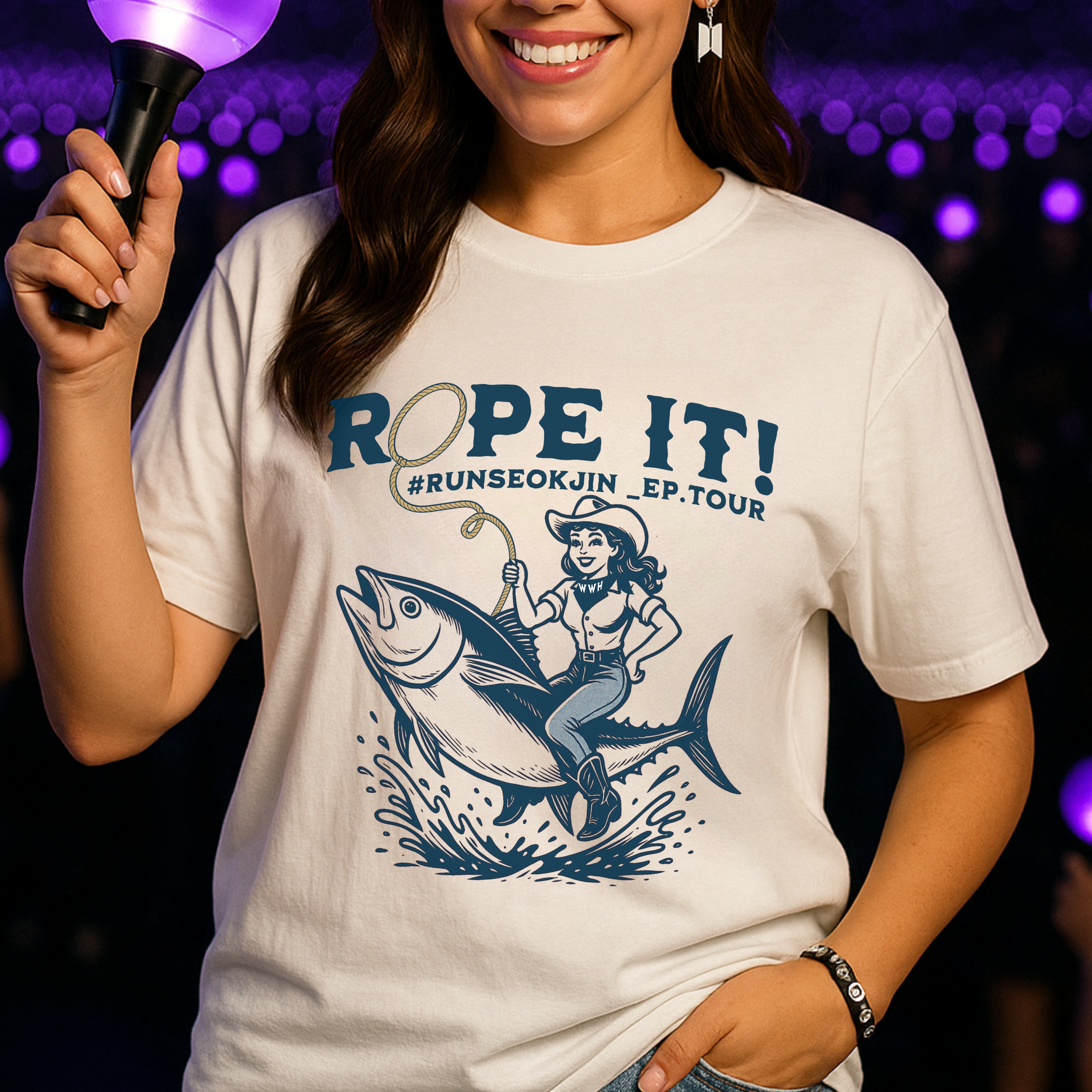 JIN Tuna Tour Unisex Tee, Designed for Army by Army product thumbnail image JIN Tuna Tour Unisex Tee, Designed for Army by Army product thumbnail image