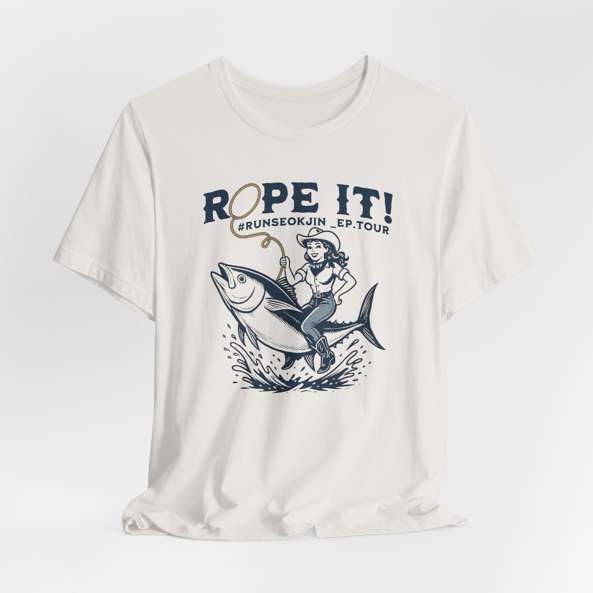 JIN Tuna Tour Unisex Tee, Designed for Army by Army product thumbnail image JIN Tuna Tour Unisex Tee, Designed for Army by Army product thumbnail image