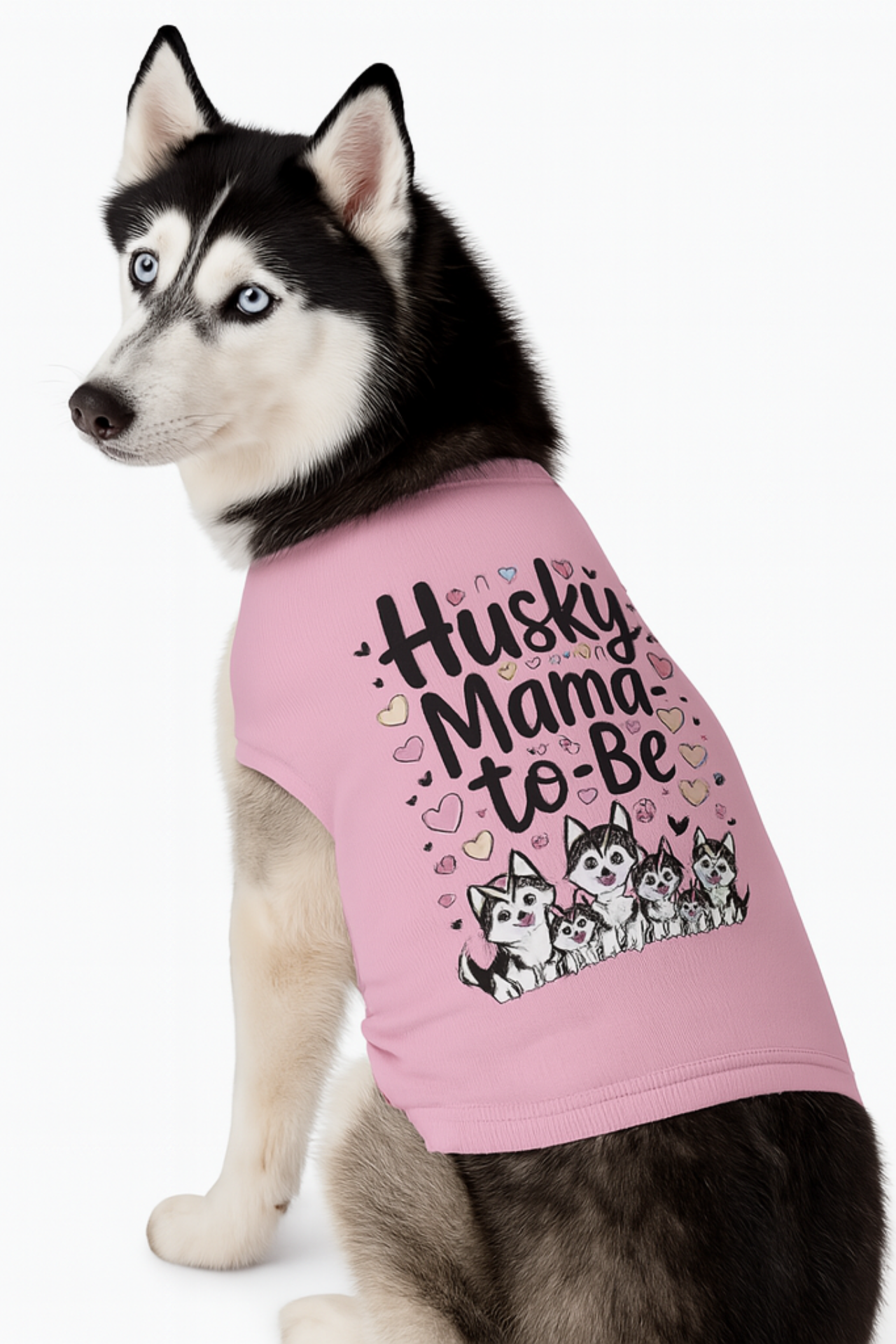 Husky Mama to be Pet Tank Top - Adorable Dog Apparel for Husky Lovers, Cute Gifts for Pet Owners, Pet Clothing product thumbnail image