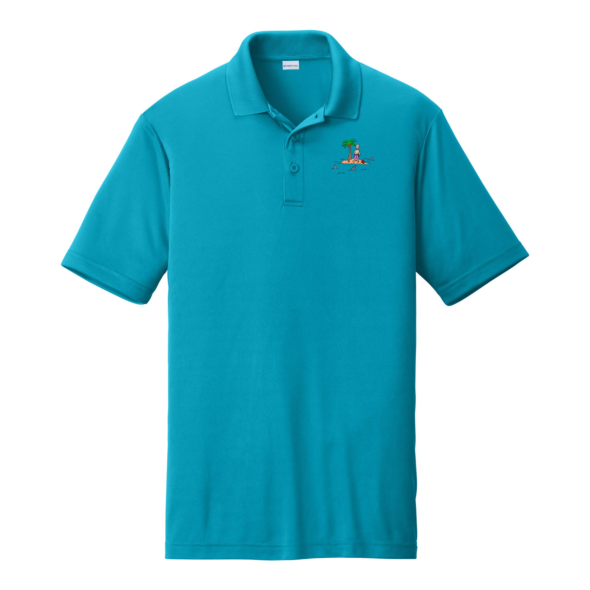 Shark Island Polo Shirt by Late Again Sam