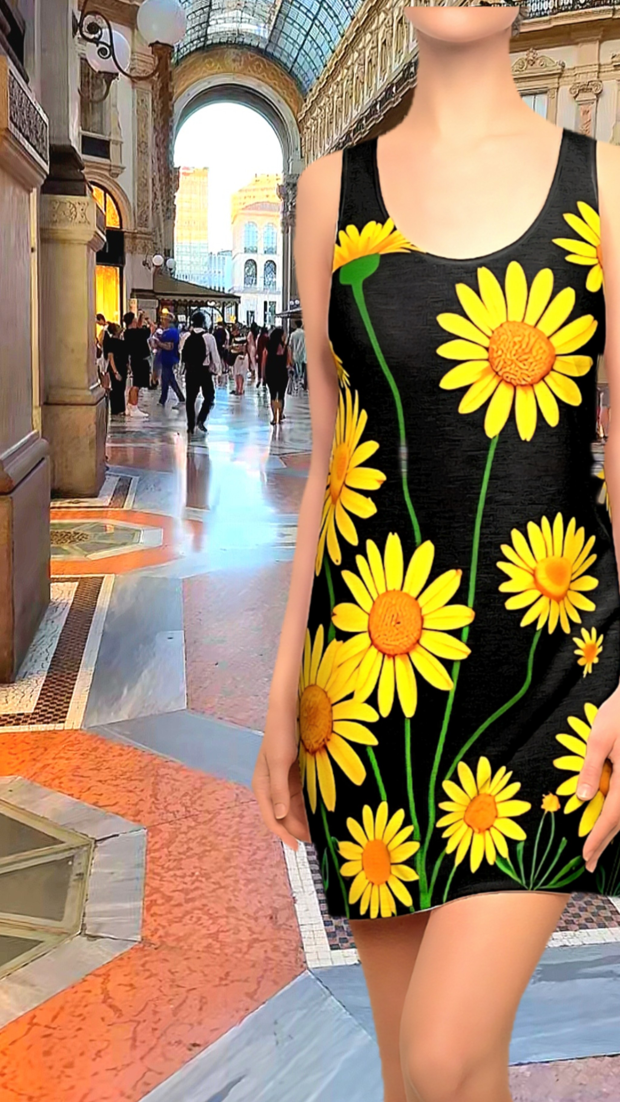 PARADISE GARDENS - Fleur De Soirée Women's Cut & Sew Racerback Dress product thumbnail image PARADISE GARDENS - Fleur De Soirée Women's Cut & Sew Racerback Dress product thumbnail image