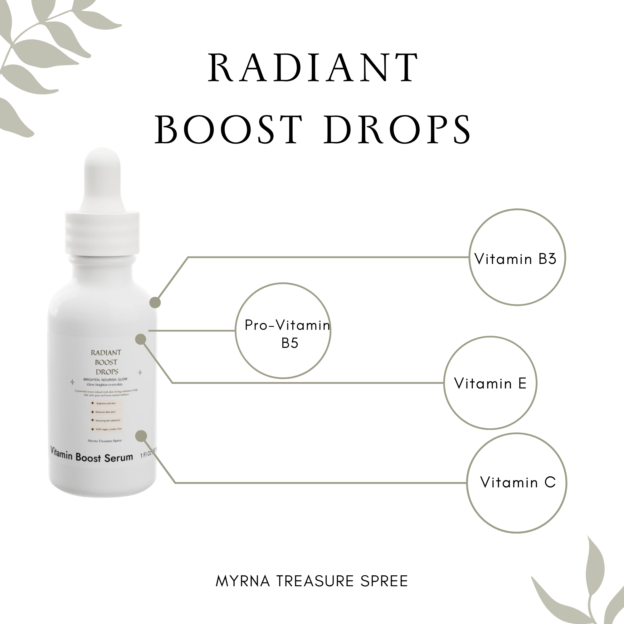 Radiant Boost Drops- Vitamin C Serum for Dark Spots & Glowing Skin Every day, Vitamin Boost Serum, 1oz product thumbnail image Radiant Boost Drops- Vitamin C Serum for Dark Spots & Glowing Skin Every day, Vitamin Boost Serum, 1oz product thumbnail image