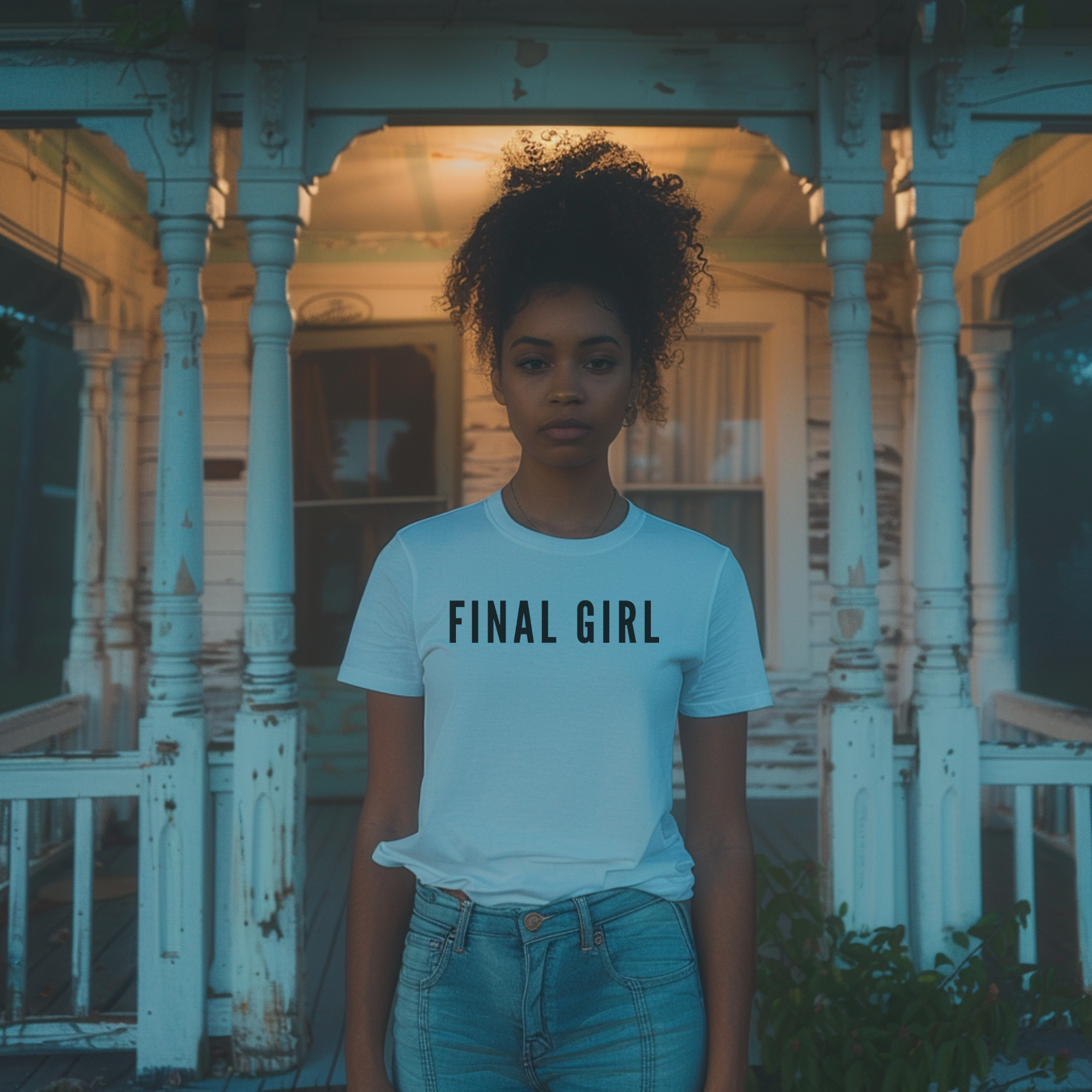 Final Girl Unisex Garment-Dyed T-Shirt, Vintage Horror Tee, Casual Graphic Shirt, Halloween Outfit, Unique Gift for Fans product thumbnail image