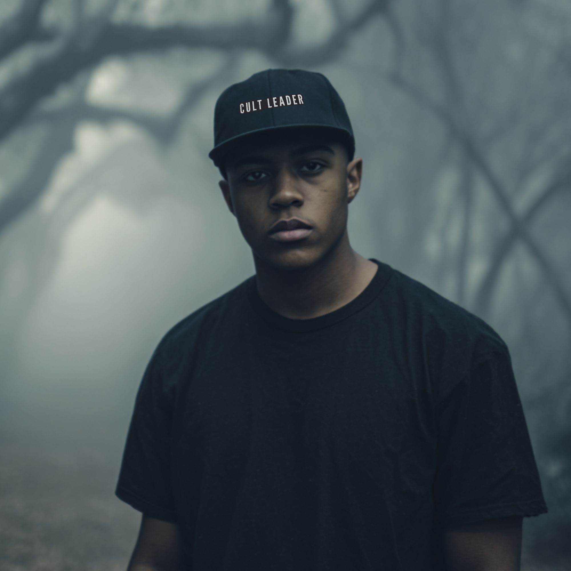 CULT LEADER Embroidered Hat – Black Baseball Cap for Horror Fans, Dark Aesthetic Streetwear product thumbnail image CULT LEADER Embroidered Hat – Black Baseball Cap for Horror Fans, Dark Aesthetic Streetwear product thumbnail image