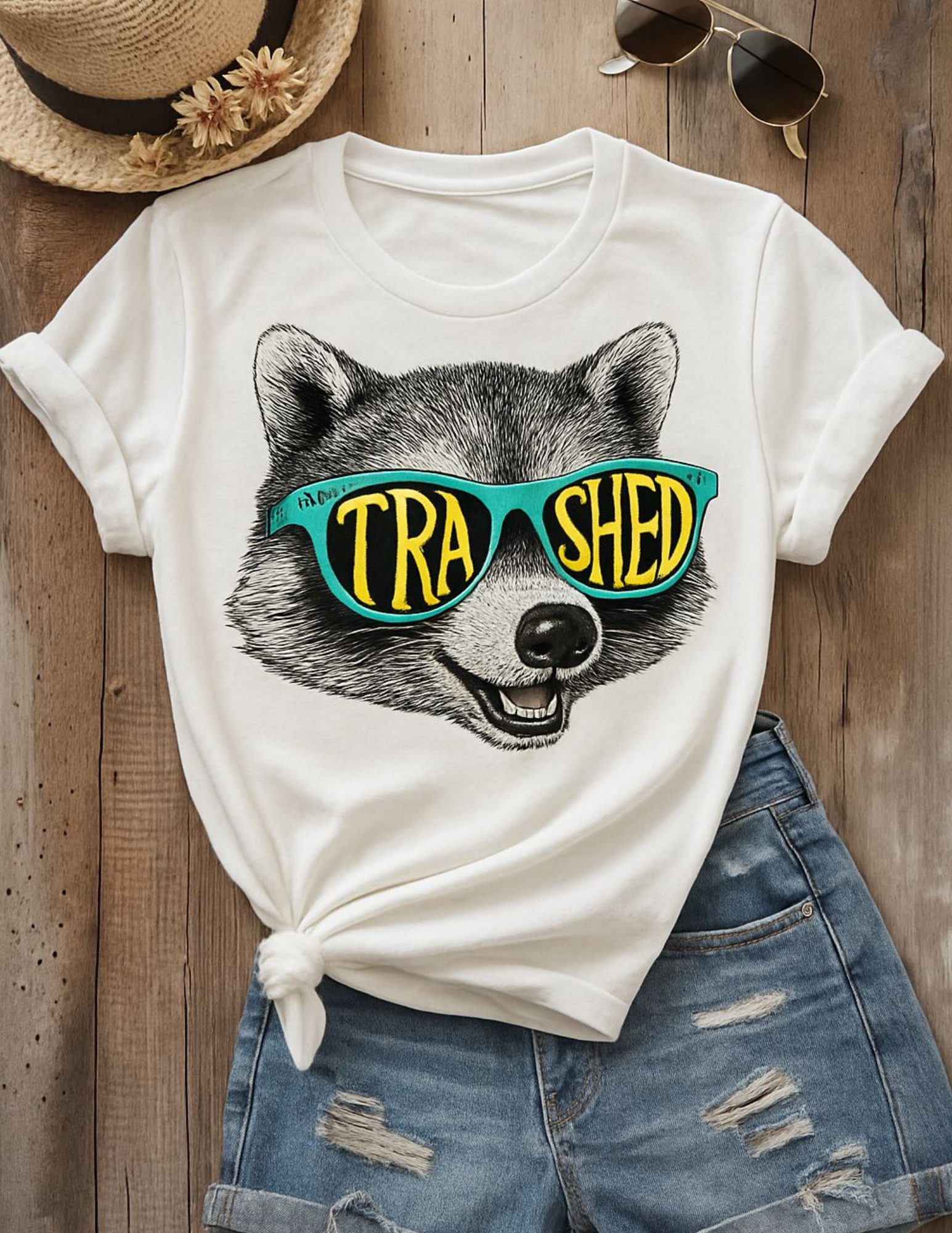 Trashed Raccoon T-Shirt, Trashed Raccoon T-Shirt,