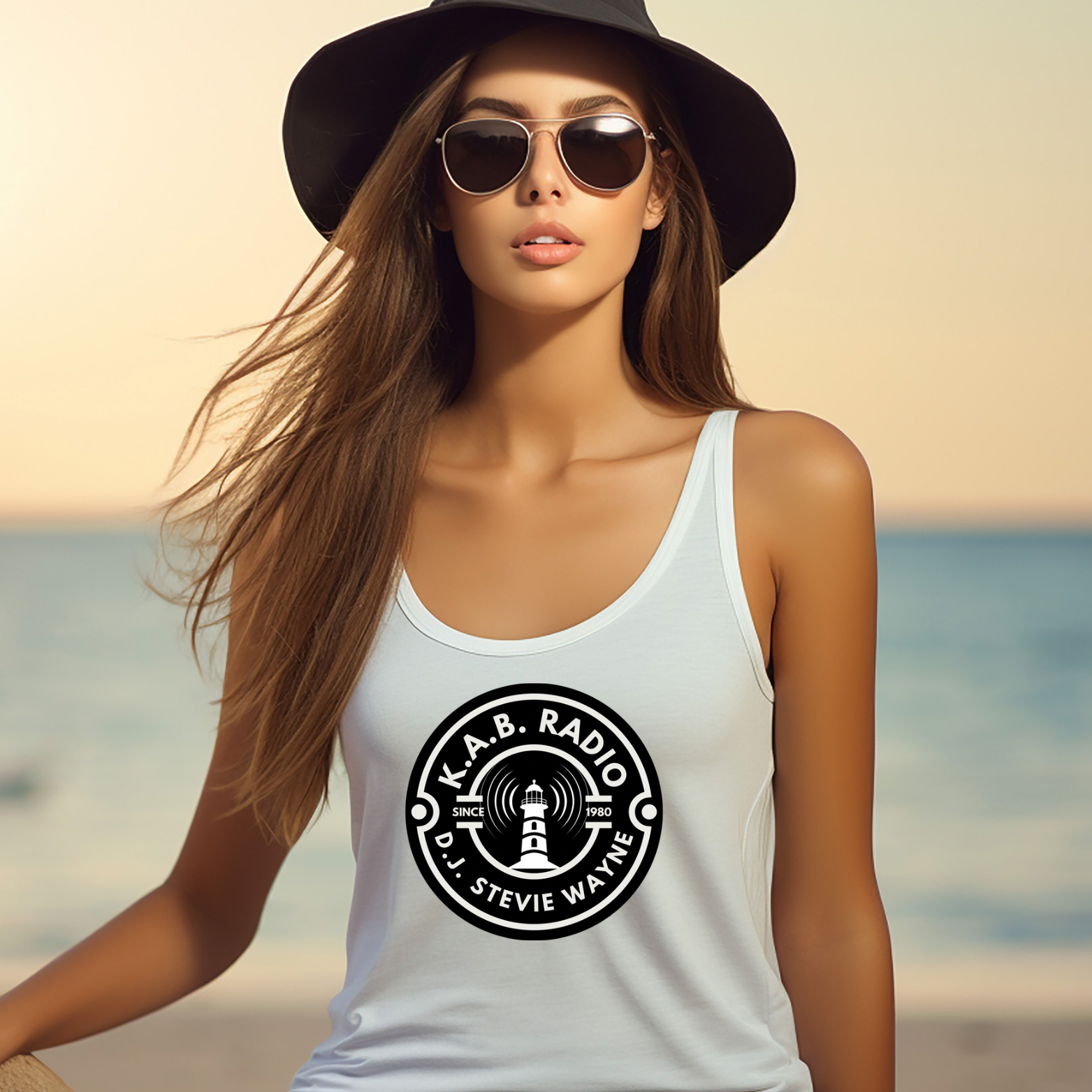 KAB radio DJ Stevie Wayne the Fog Racerback Tank, Horror Fanwear, Women's horror Tank Top, horror Movie Lover Gift, the fog movie tank top